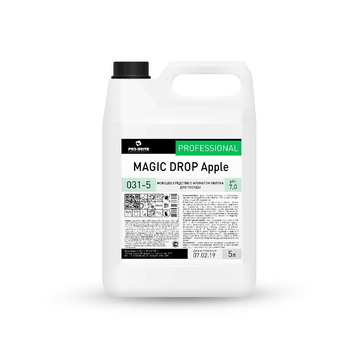 Ср-во для мытья посуды Pro-brite Magic Drop зел. яблоко 5л 031-5 (4)