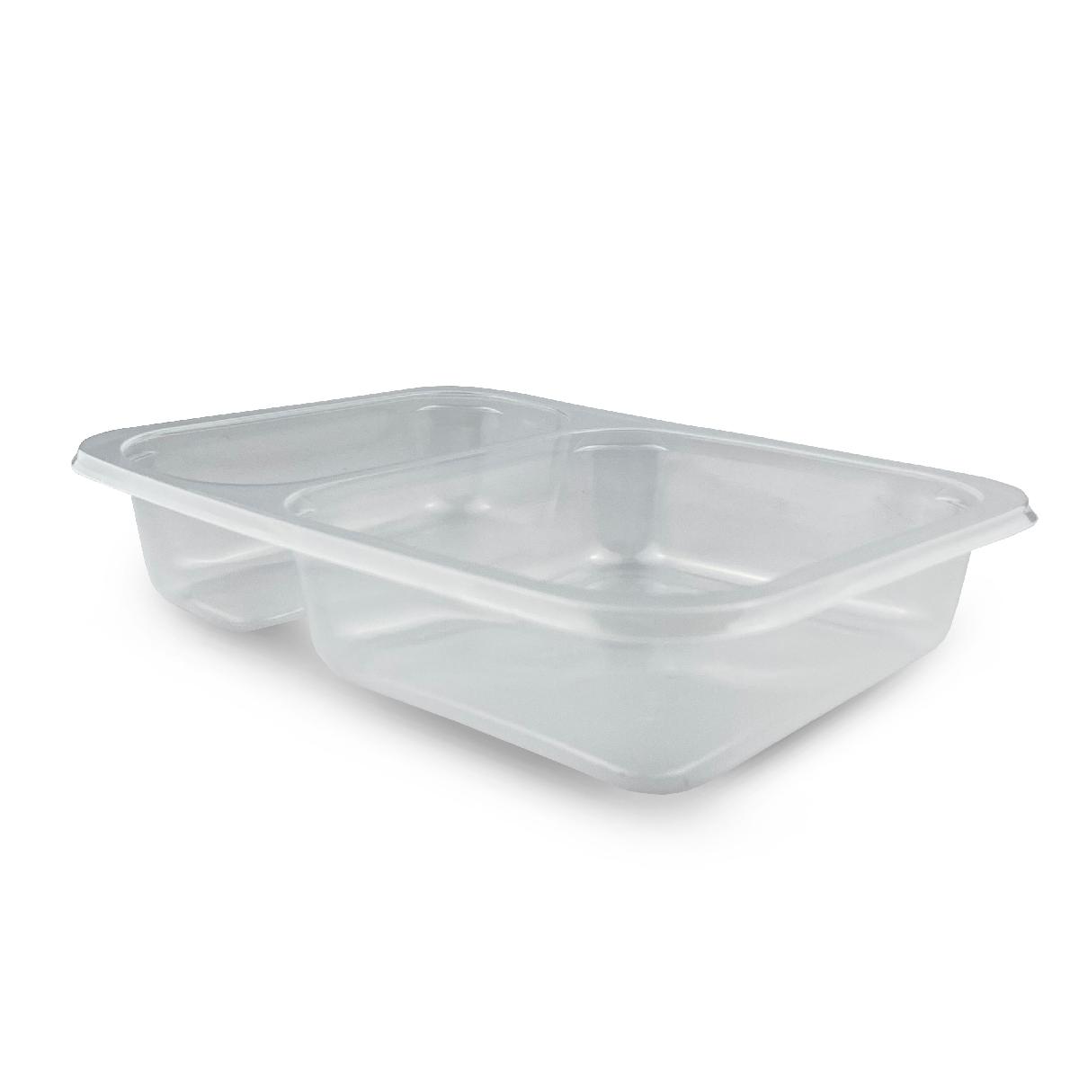 Контейнер под запайку 2-секц. 70/30 прозрачный 187*137*37мм 184_00560 (320)