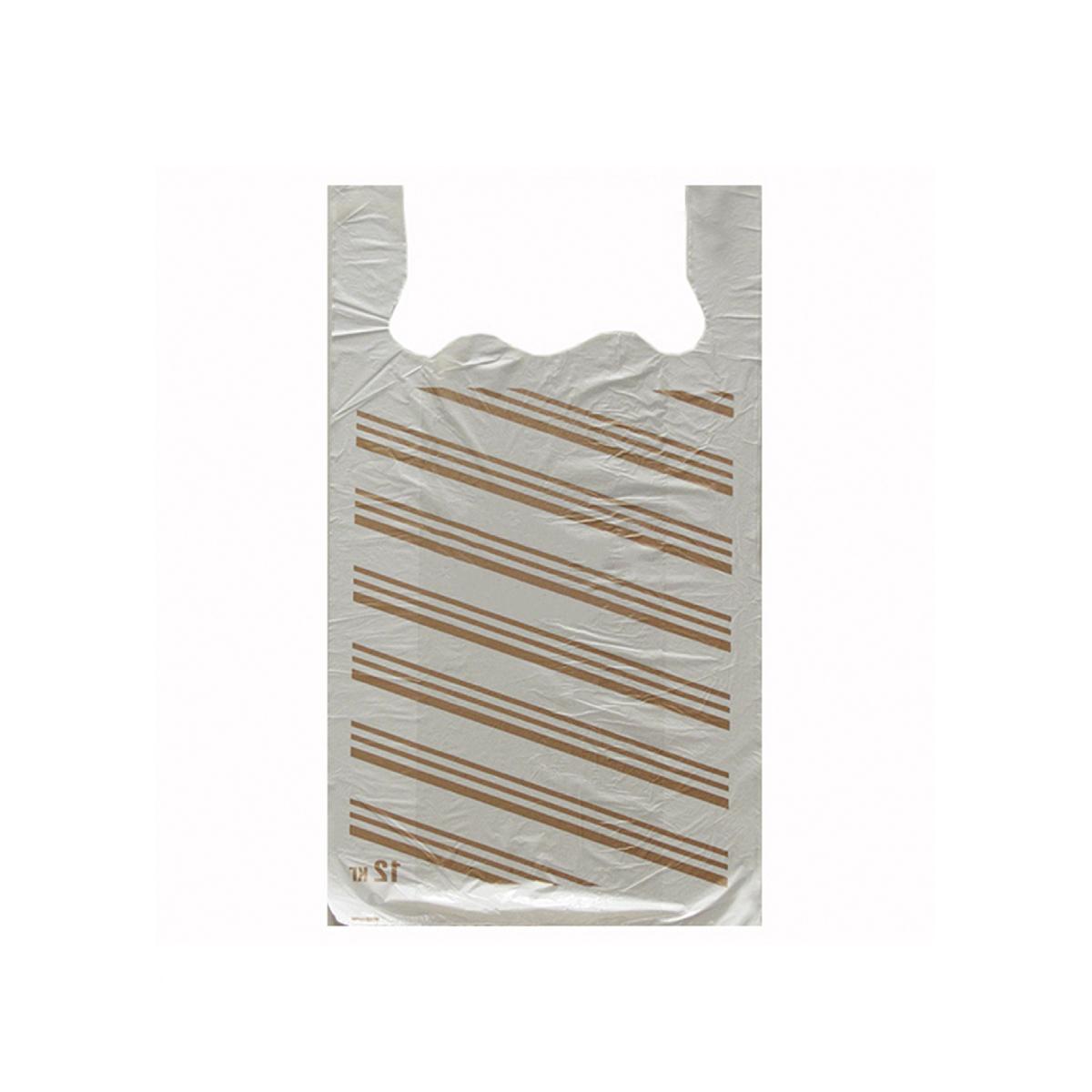 Пакет-майка "Полоса" белый 35*65см 18мк (100/1000)