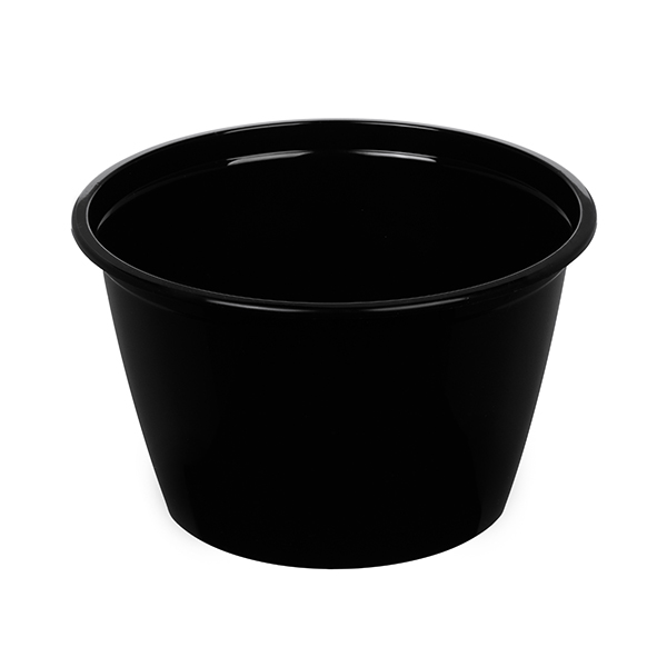 Контейнер круглый К144 d144мм 750мл без крышки черный PP арт1552ч (300)