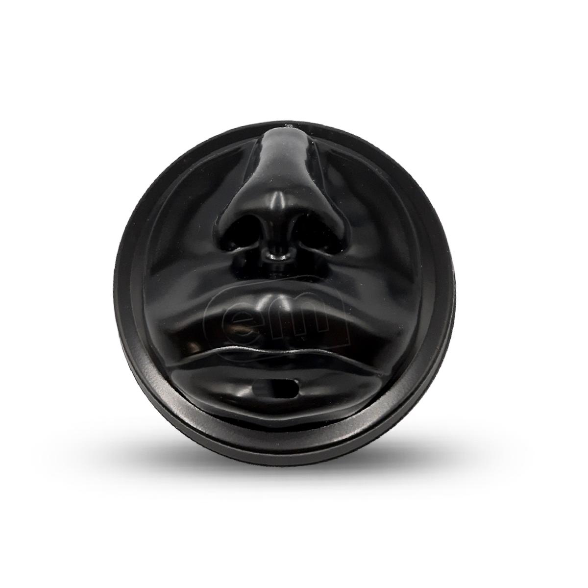 Крышка пластиковая d=80 "Губы" черная (50/1000)