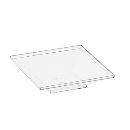 Крышка/Блюдце фуршетная Средняя пагода 70 мл прозрачная 84*84*20мм 5009П (12/240)