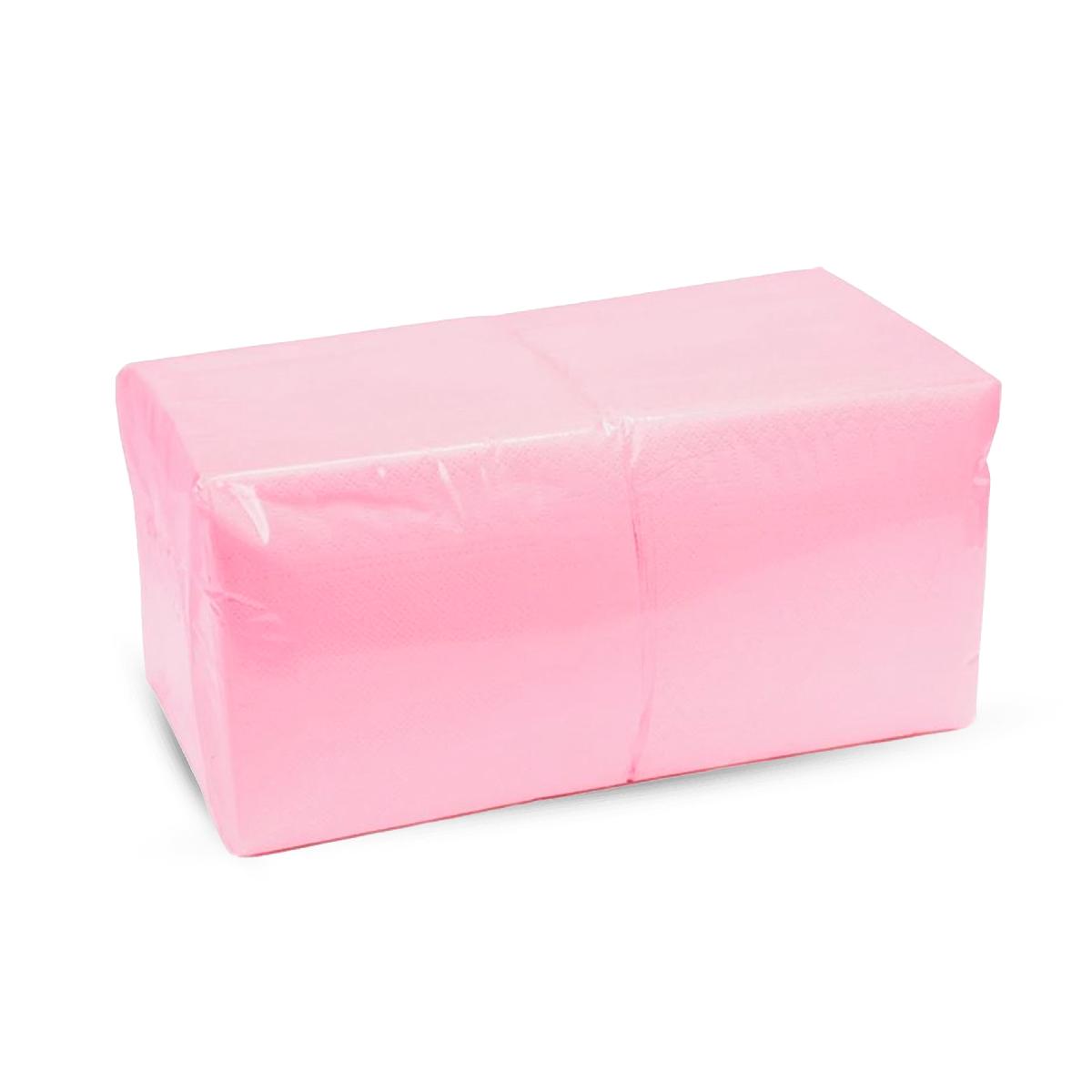 Салфетки бумажные 1-слойные 24×24см 400шт розовые "BigPack" (18)