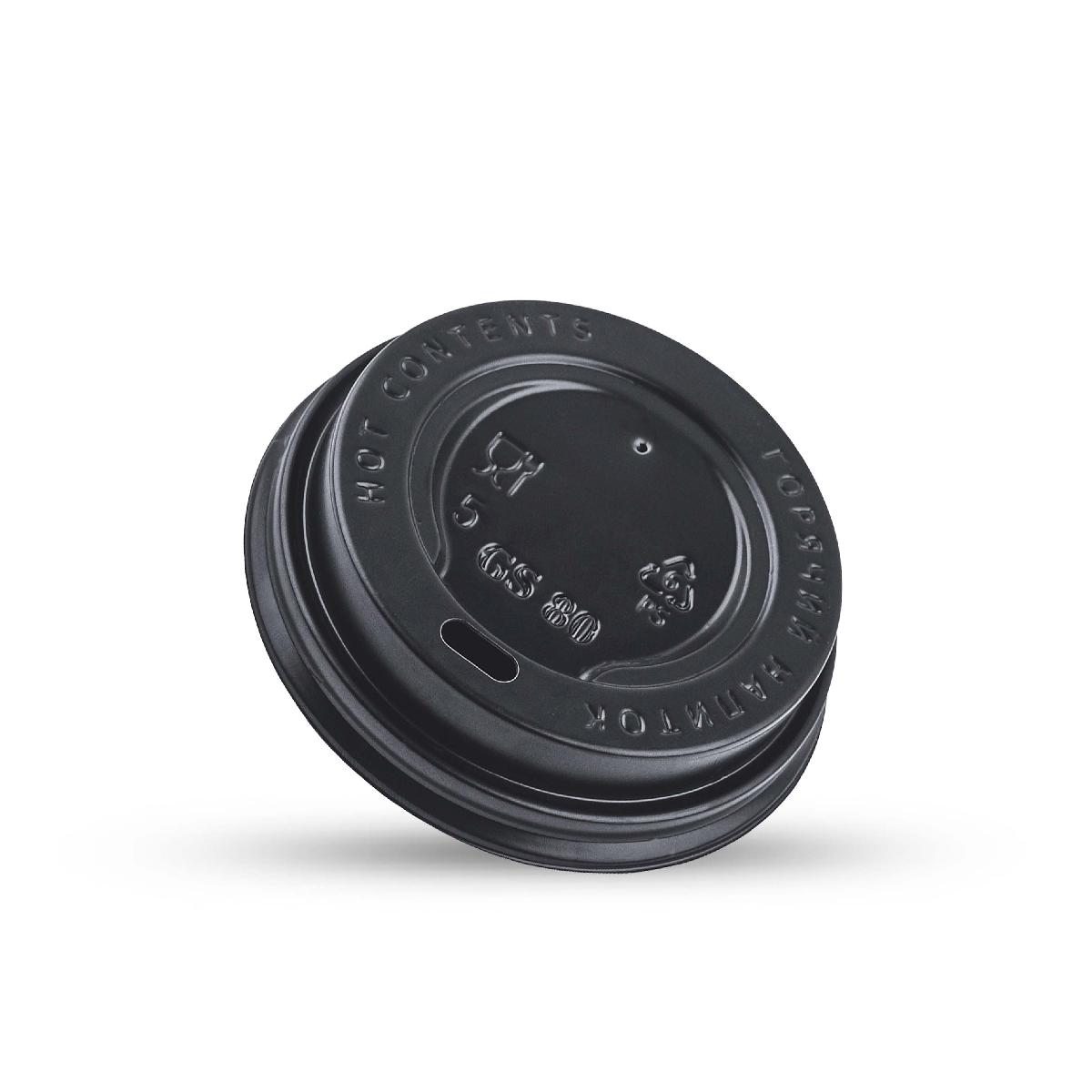 Крышка пластиковая d=80 черная ПР TLS (H) (100/1000)