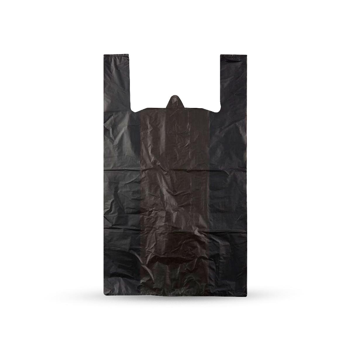 Пакет-майка без печати черная 42*20*70 17мк большая (100/1000)