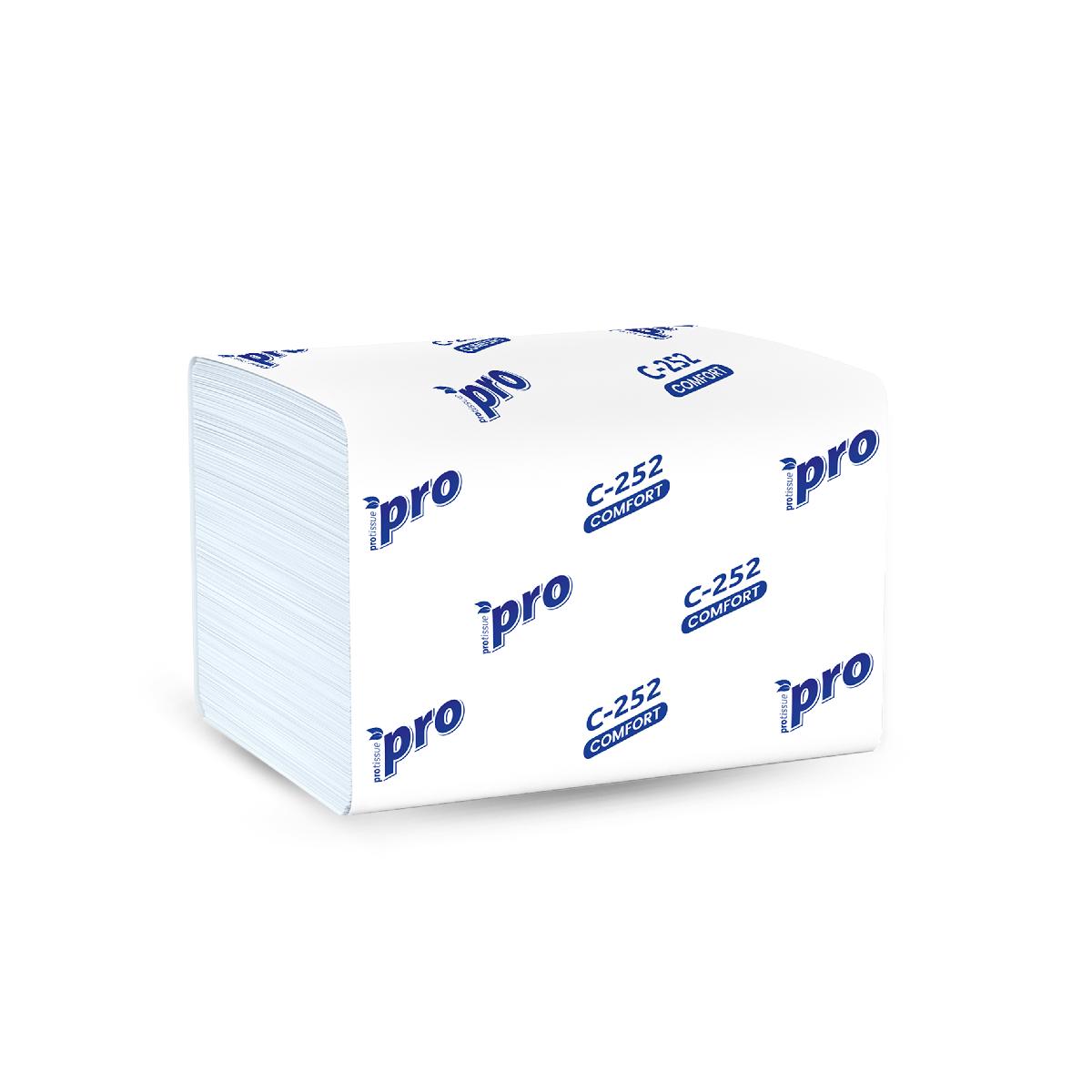 Салфетки бумажные для диспенсера 1-слойные V-сложение 16×21 200л Protissue N4 C252 (20)