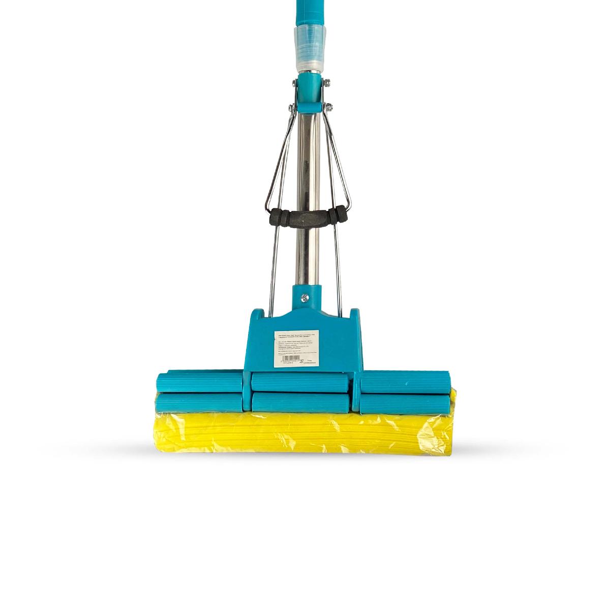 Швабра отжим "Лайма" 2ролика 27см рукоятка/нерж 115см