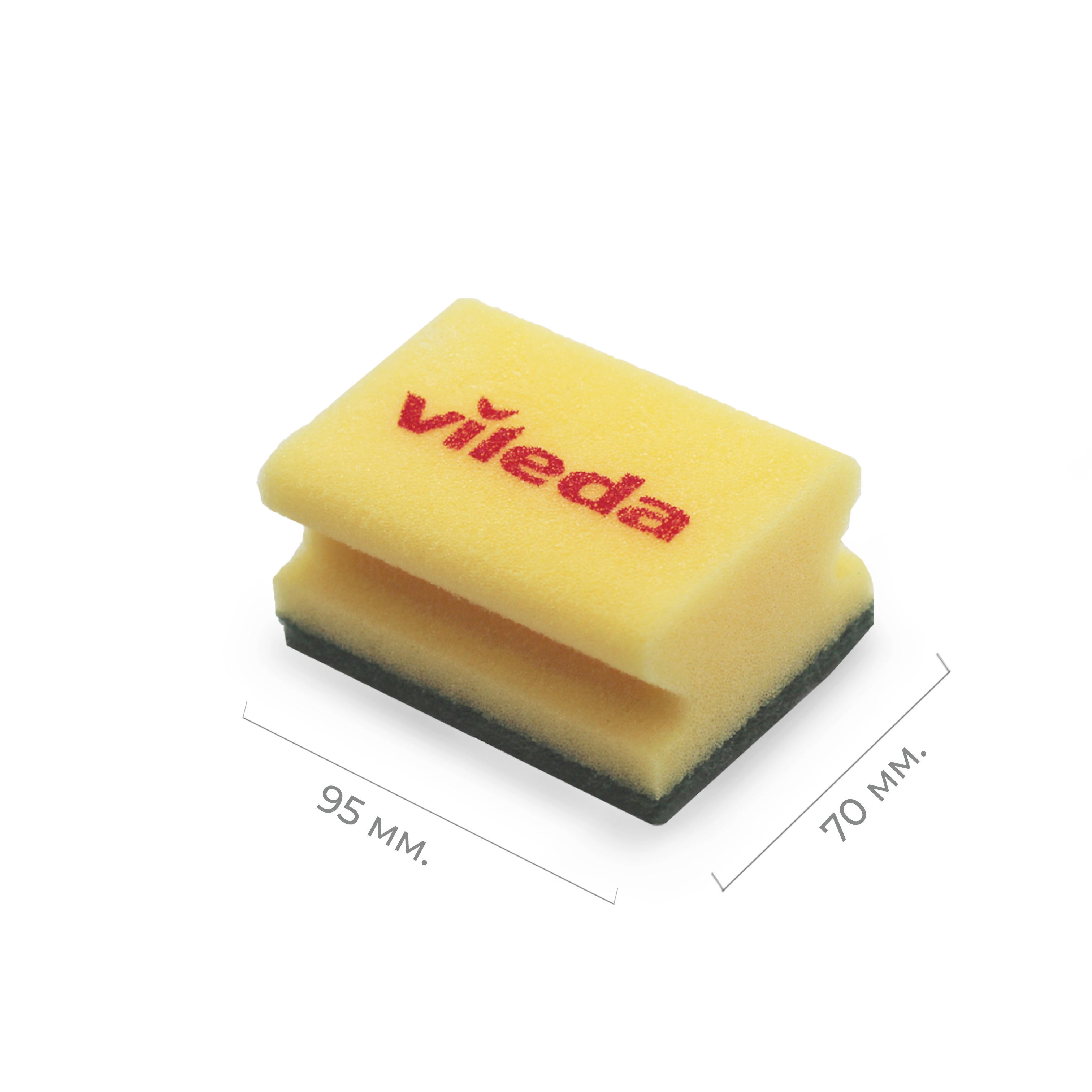 Губка для мытья посуды Vileda 9,5*7см зеленый абразив 10шт 125604