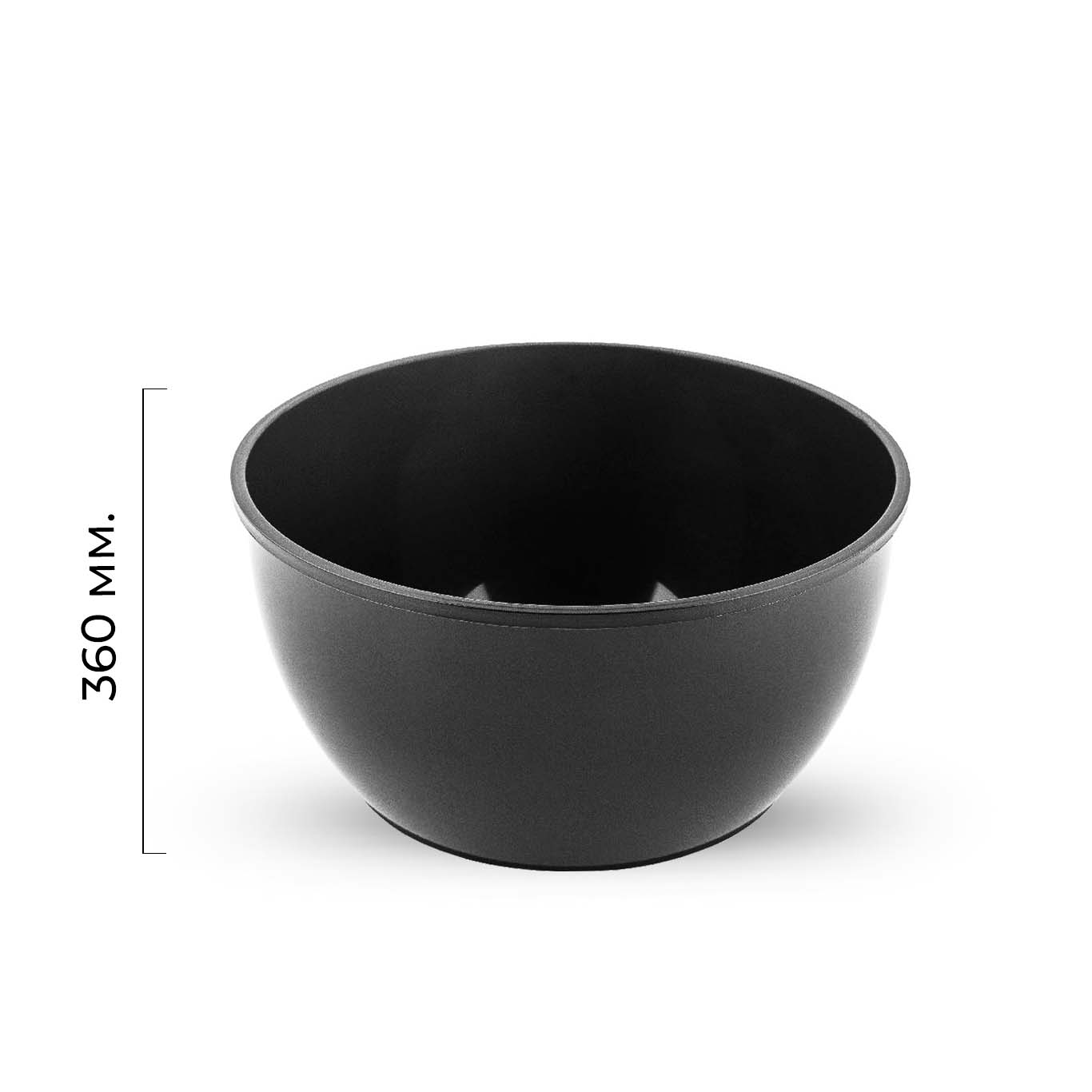 Контейнер круглый d112мм 360мл плошка черный PP Перинт (50/400)