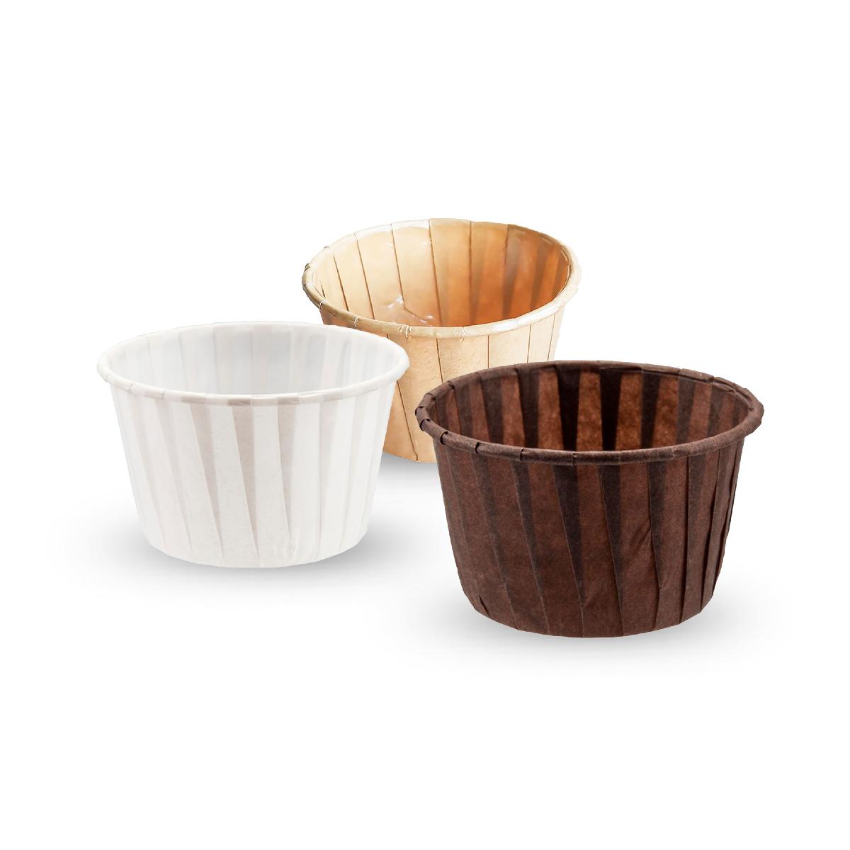 Форма бумажная "Маффин" 50*40 белый-коричневый-крафт микс (3000)