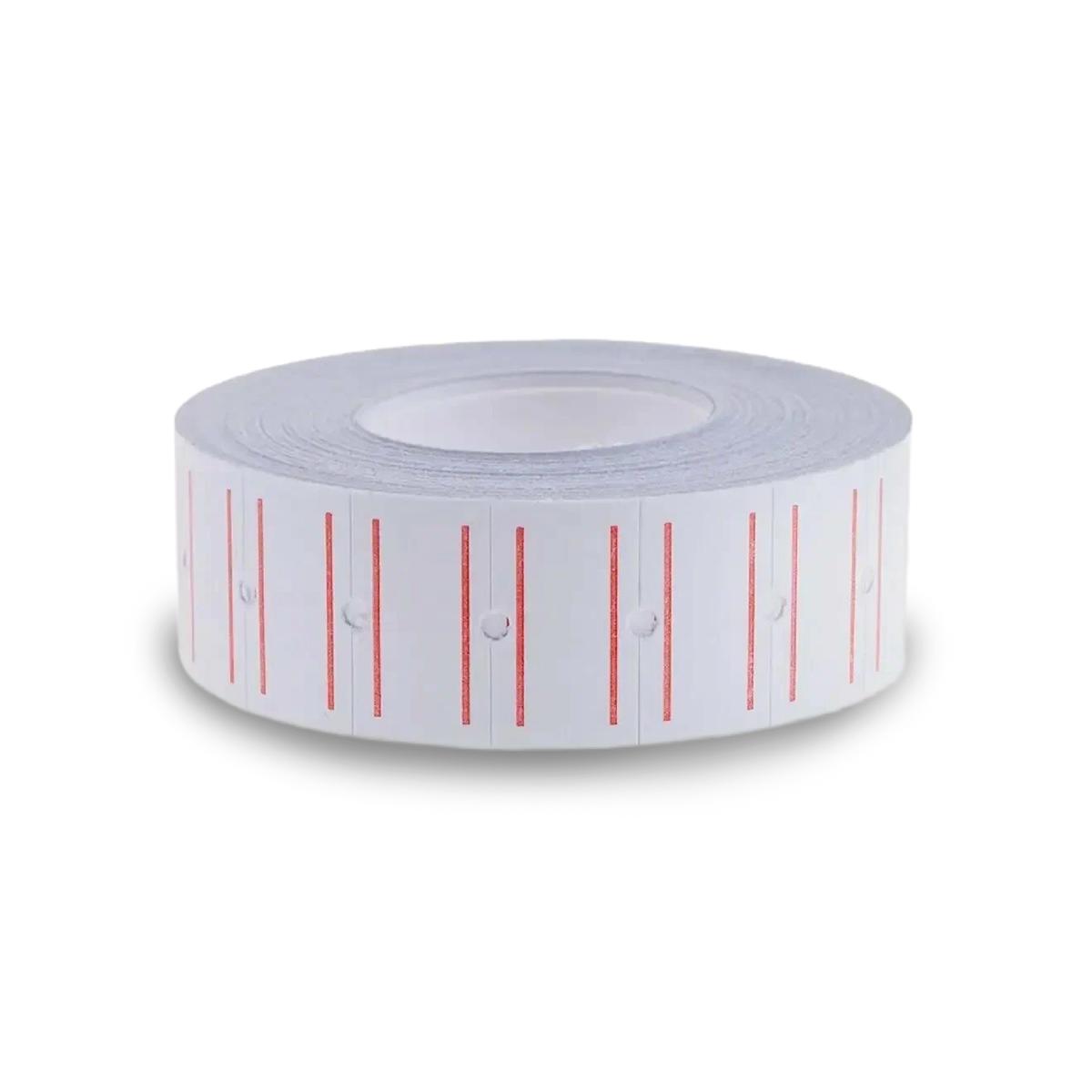 Лента для этикет-пистолета 21,4*12 с красной полосой 600эт (5/200)