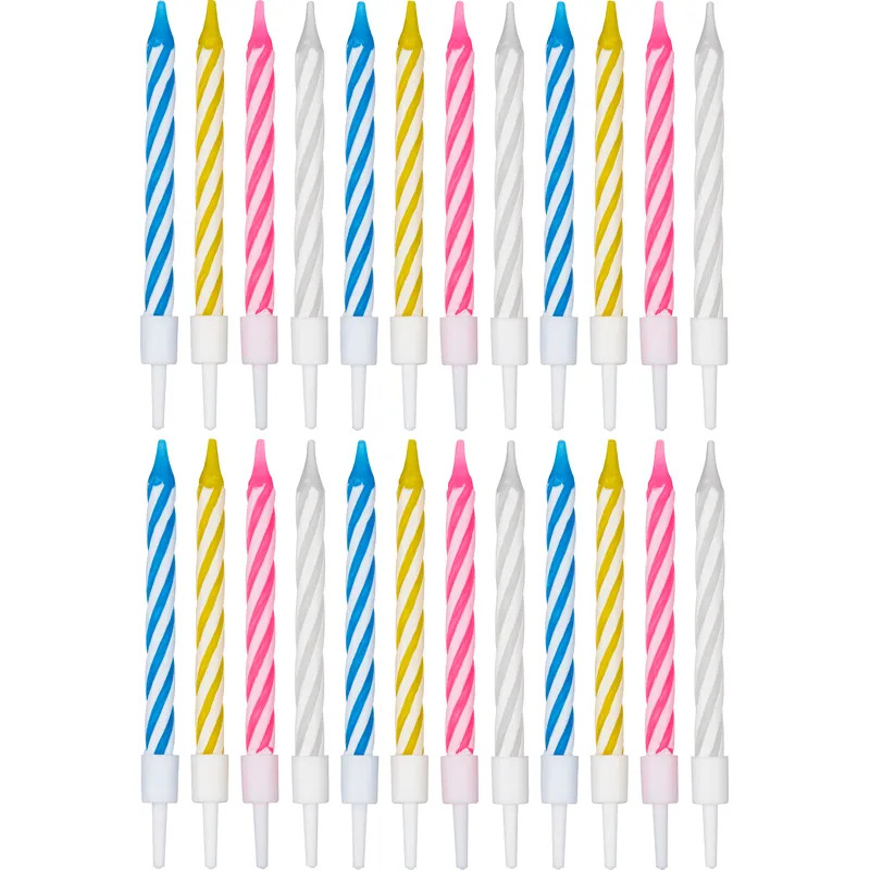 Свеча праздничная в блистерной упаковке 6см 12шт (1)