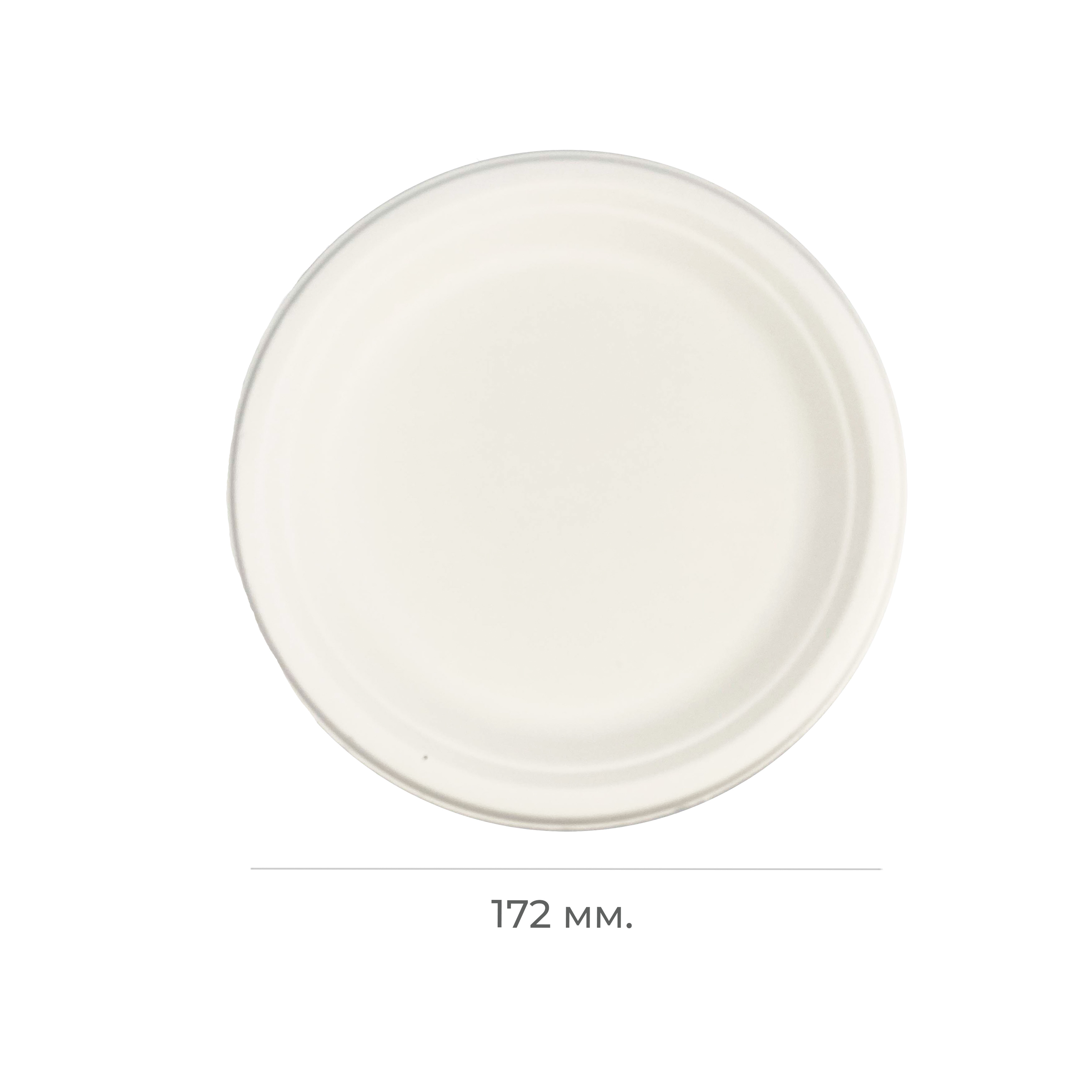Тарелка из сахарного тростника бел. 172*16мм P101 (50/1000)