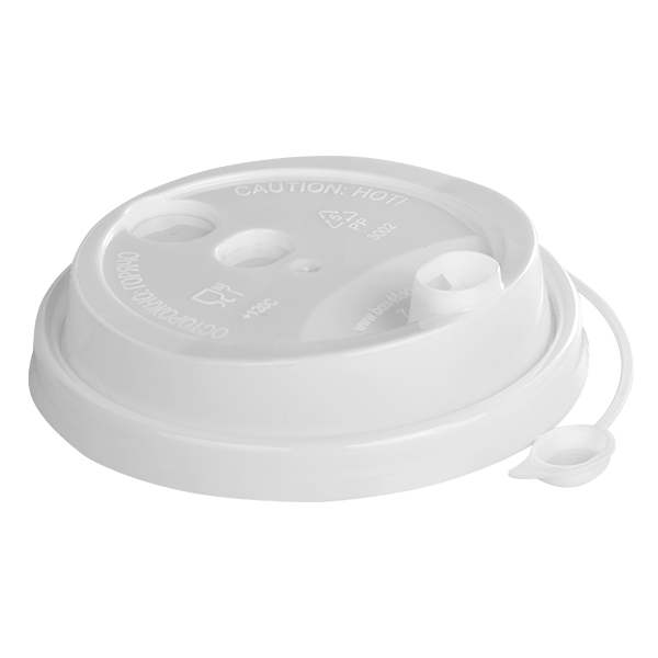 Крышка пластиковая d=80 с закрыв носиком матовая белая PP (50/1000)