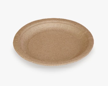 Тарелка бумажная 230мм PLATE WK крафт/белый низ OSQ (100/900)