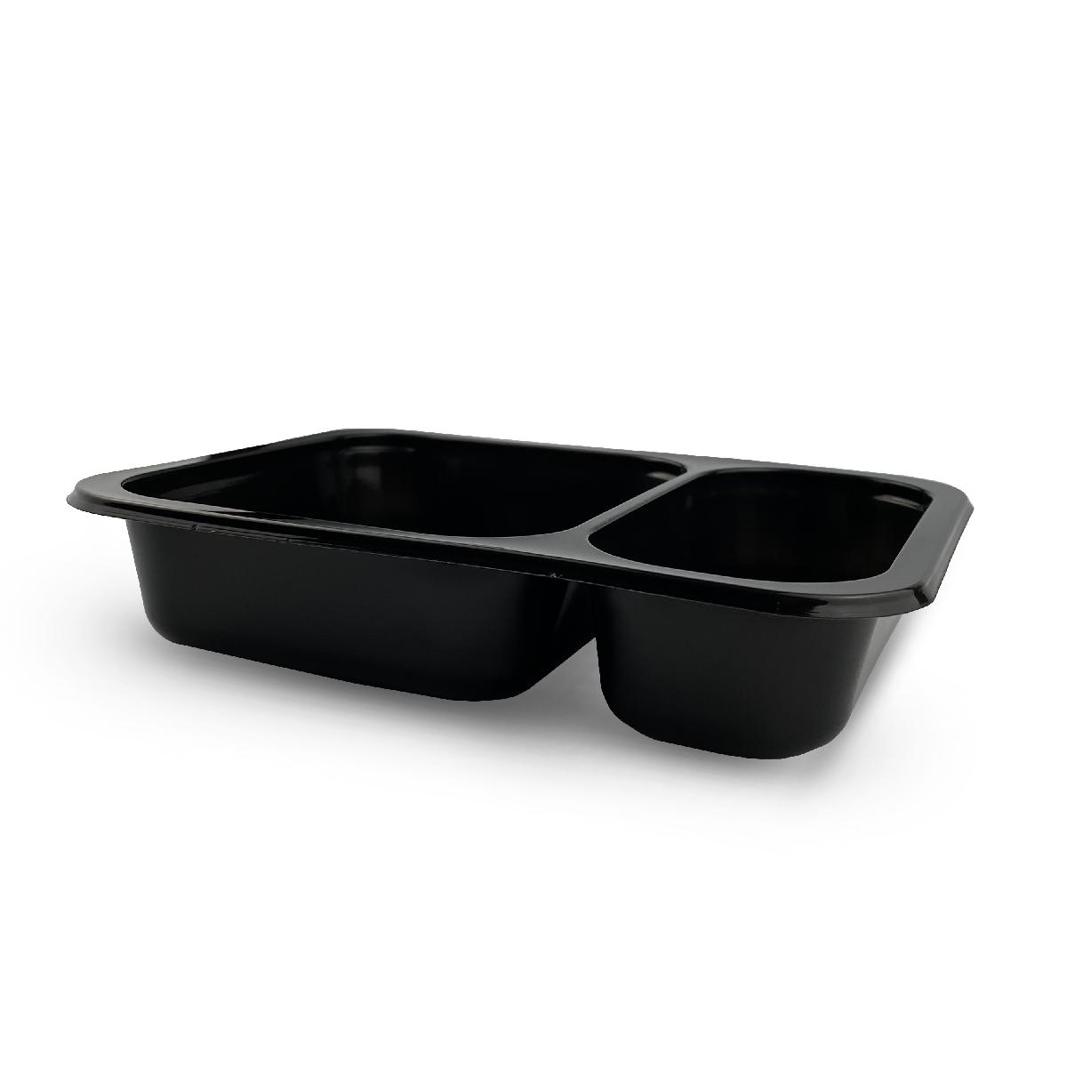 Контейнер под запайку 2-секц. 70/30 ЧЕРНЫЙ 187*137*37 (320)