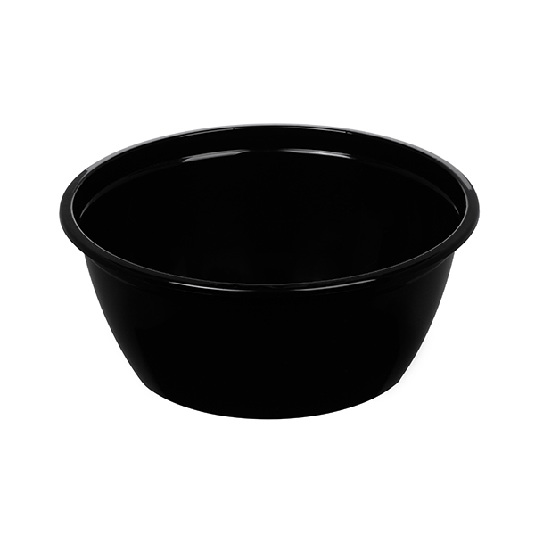 Контейнер круглый К144 d144мм 500мл без крышки черный PP арт1551ч (300)