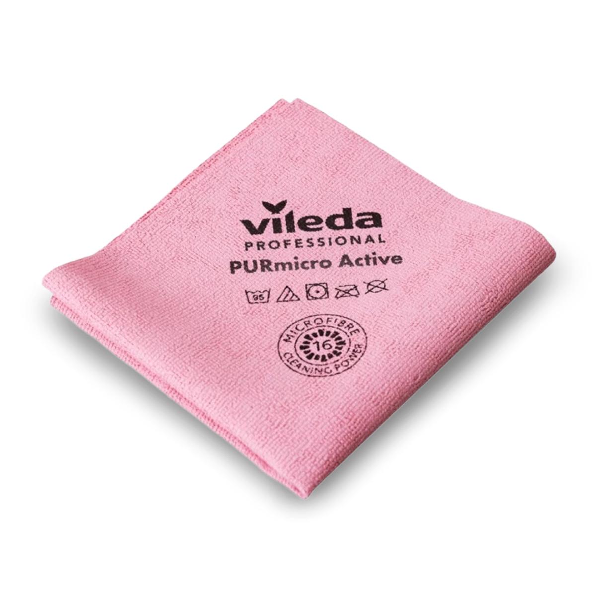 Салфетка Vileda ПУРмикро Актив 38х35 см красная арт. 174048