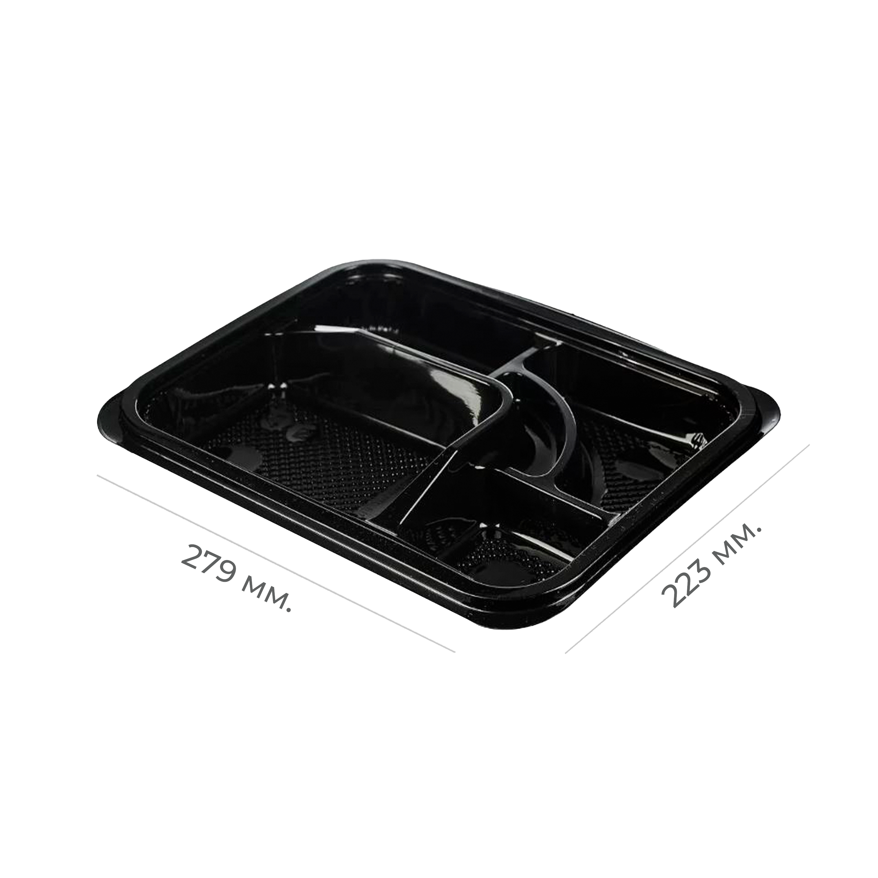 Контейнер для суши 5 секций 223*279*50 чёрный PP 055_00200 (110)