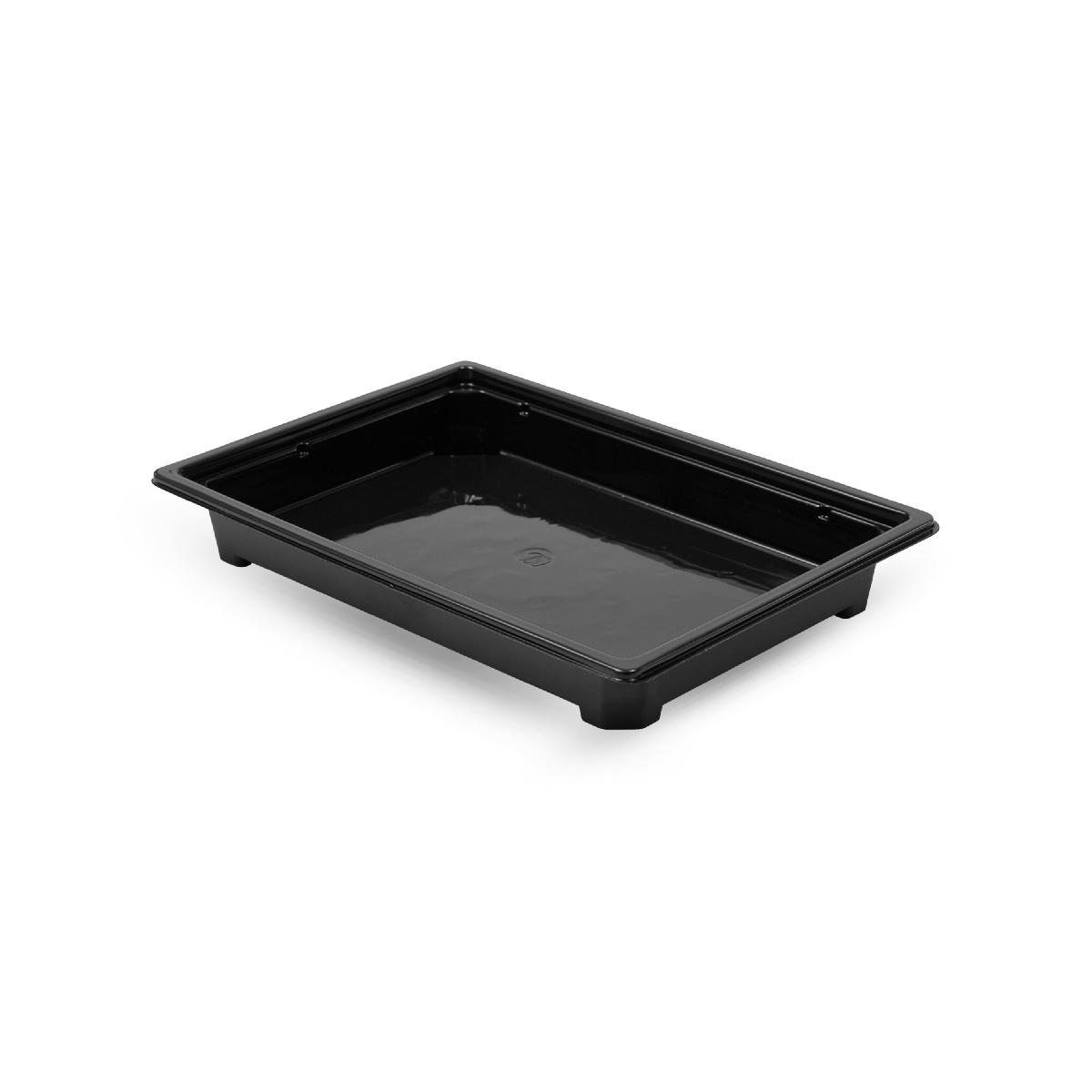 Контейнер для суши "СП-19 Д" 188*134*25мм черное дно "Stirolplast" (70/420)