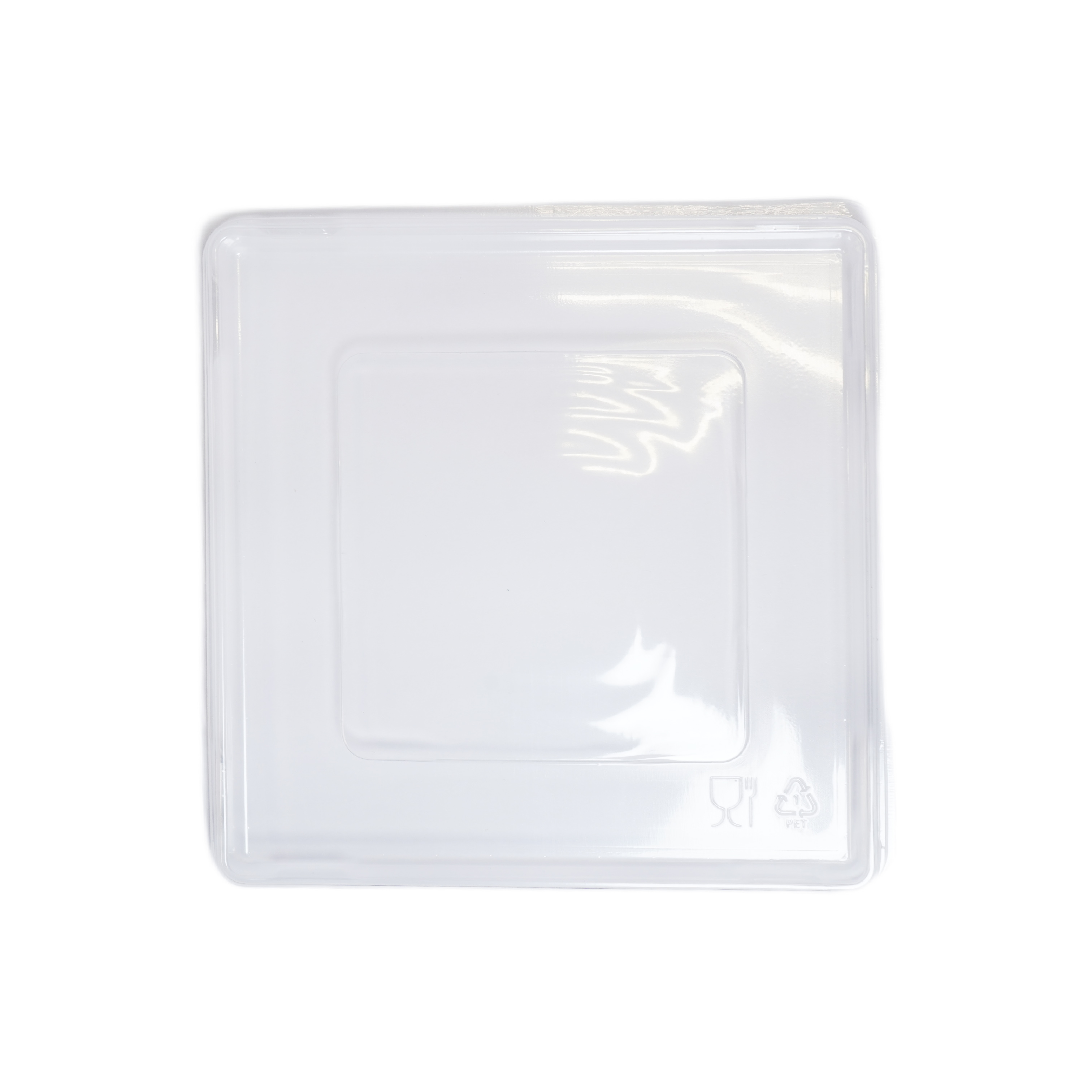 Контейнер "Smart Pack 550" 114/130*114/130*40 с плоской крышкой белый (50/250)