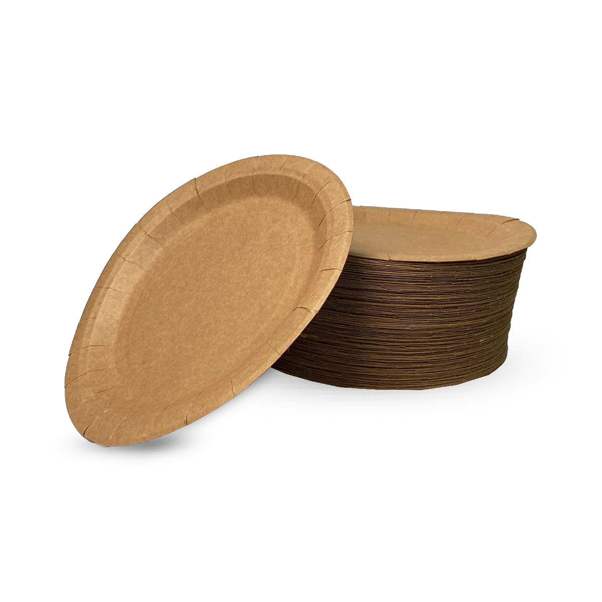 Тарелка картонная круглая крафт d216мм Диапазон (100/400)