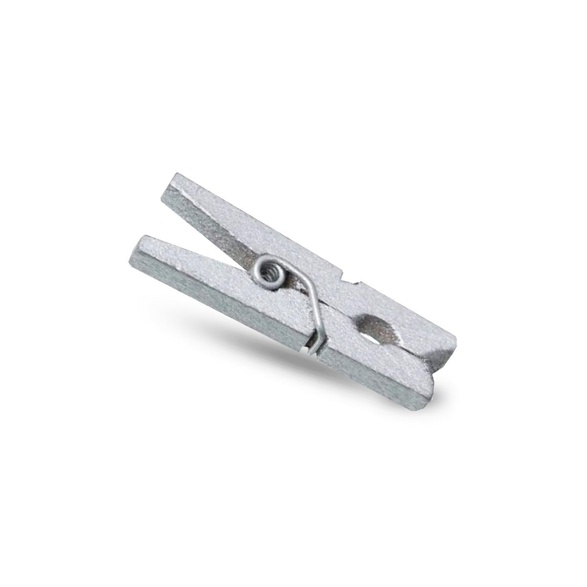 Прищепки деревянные декоративные серебряные 2.5см (200)