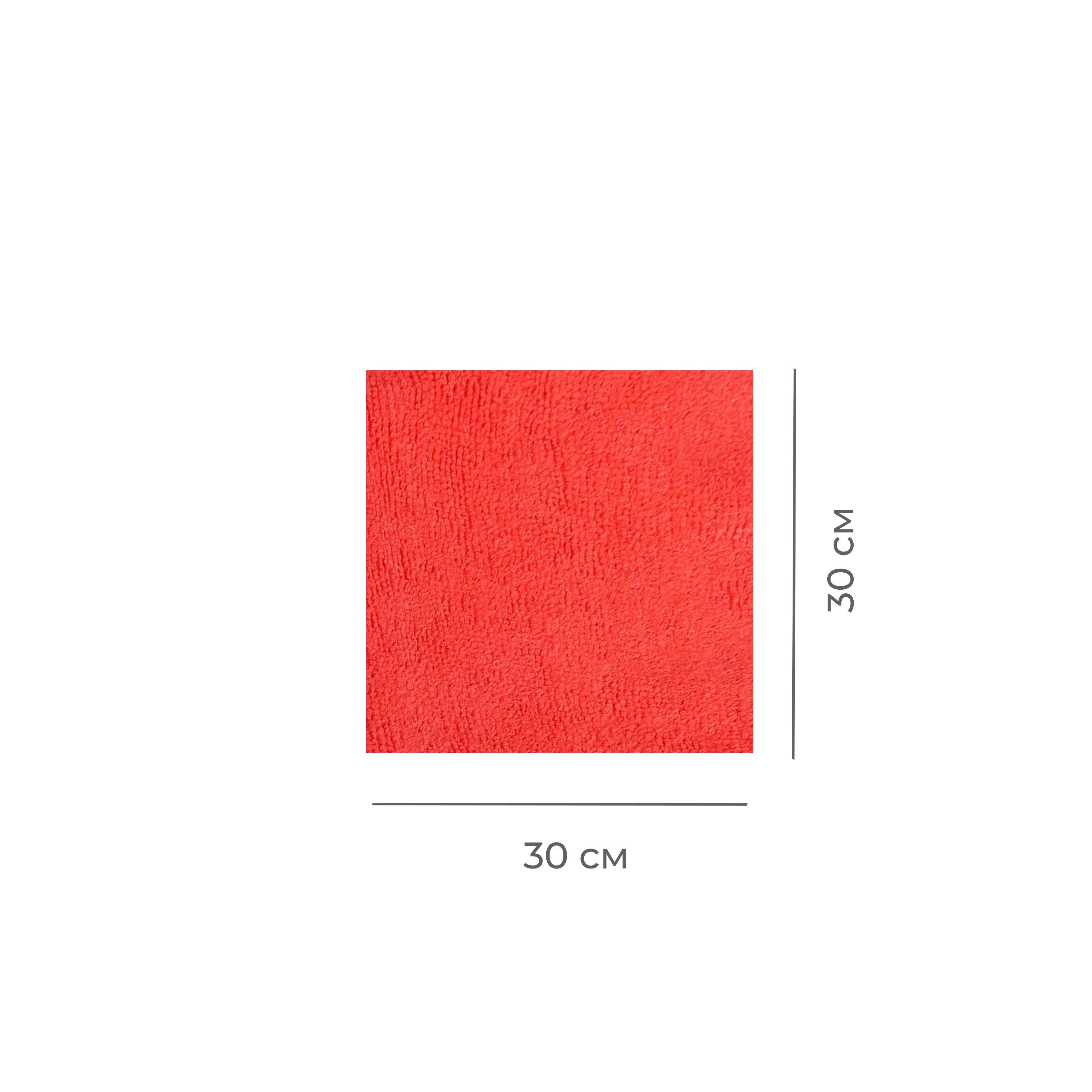 Салфетка из микрофибры 30*30 200 г/м² "Техтор" красная (300)