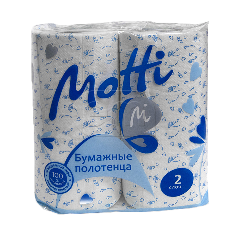 Бумажные полотенца в рулоне 2-сл 2шт "Motti" арт. 191724 (12)