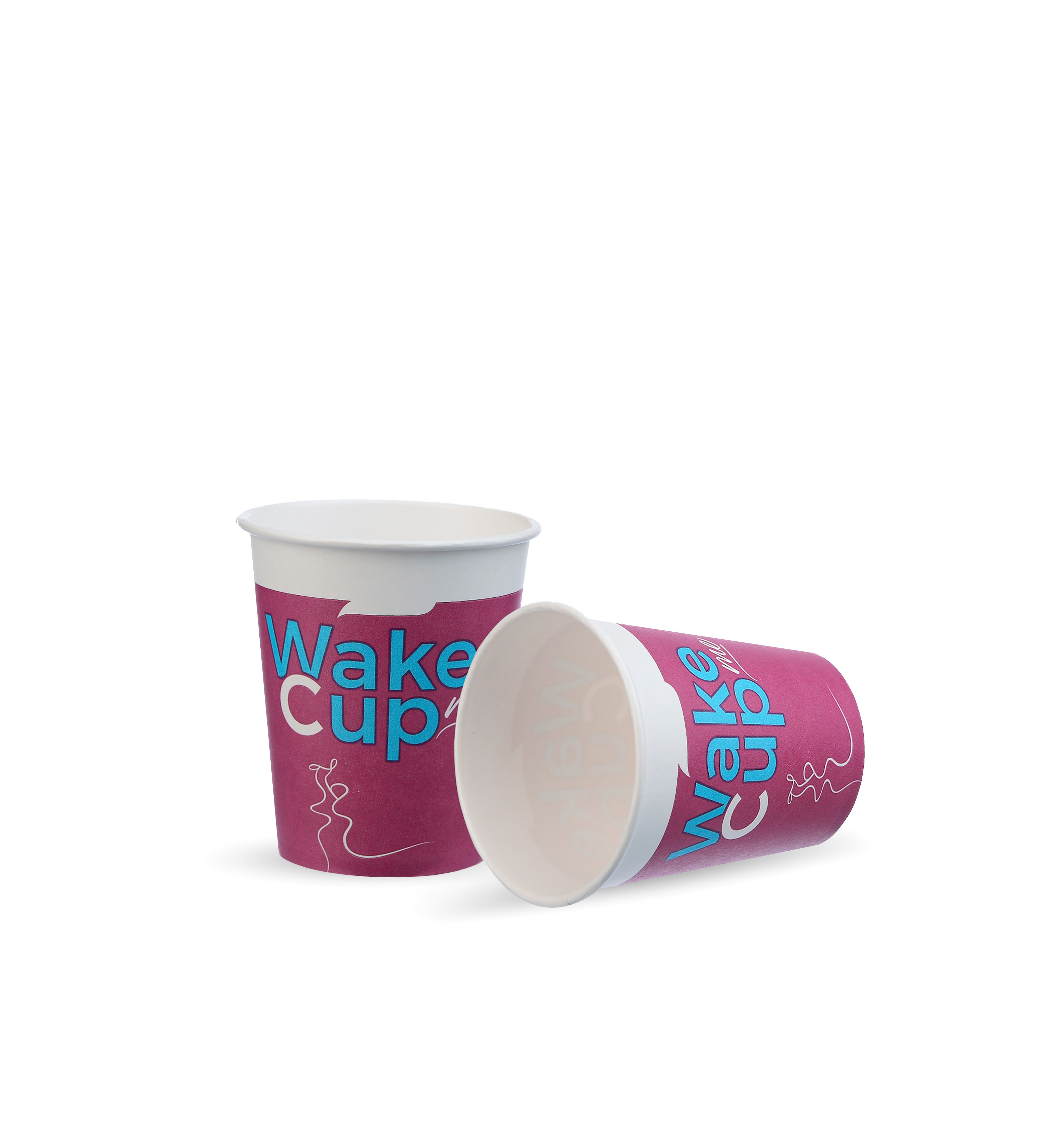Стакан картонный 150-180мл "Wake me Cup" d=70 вендинговый 7215 (100/3000)