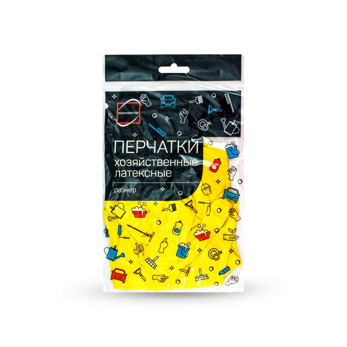 Перчатки резиновые "Континентпак" размер M (240)
