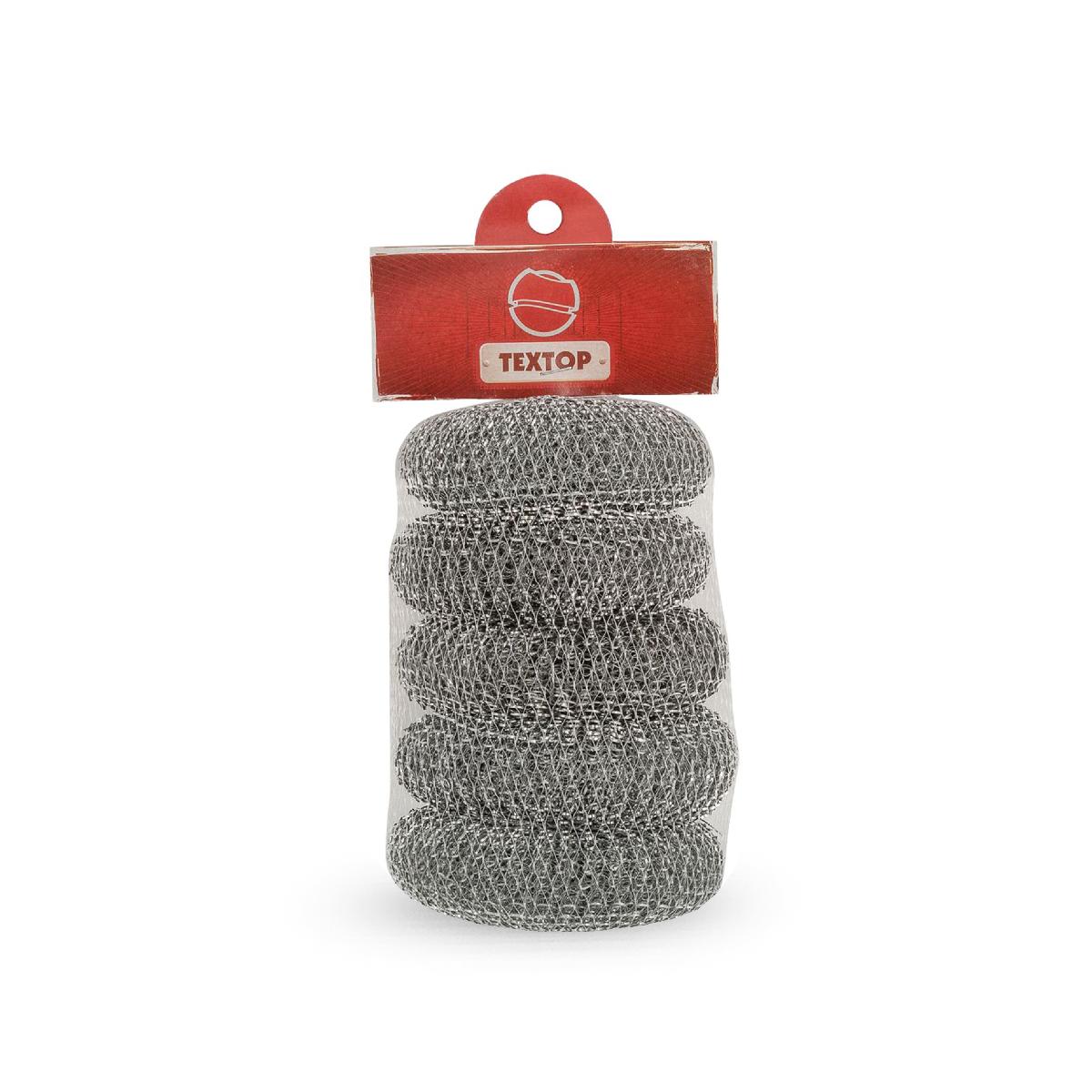 Губка мочалка металлическая Макси 5шт*30гр в уп (72)