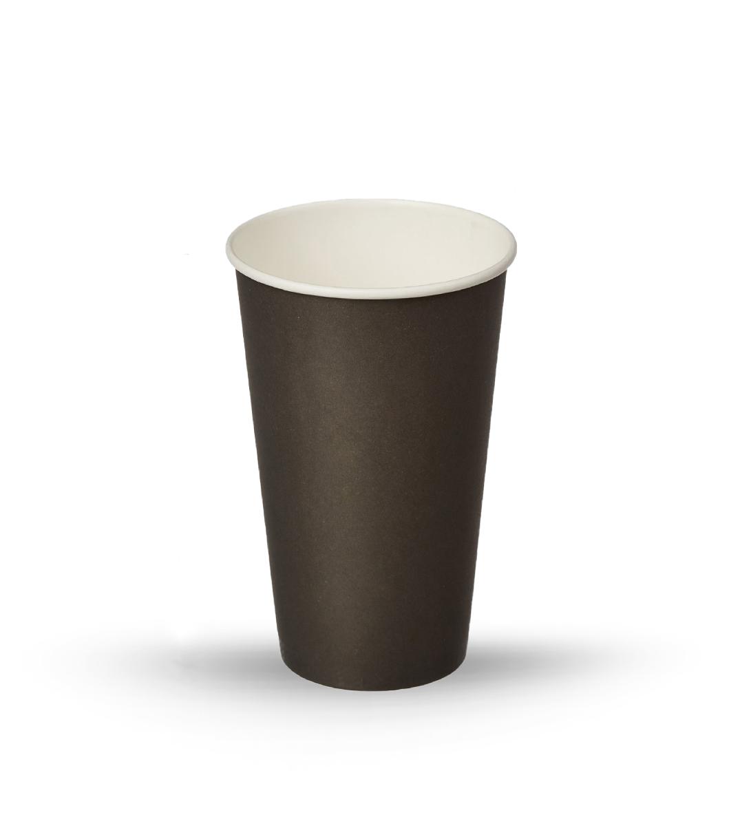 Стакан картонный 400мл черный "Е" d=90 (50/800)