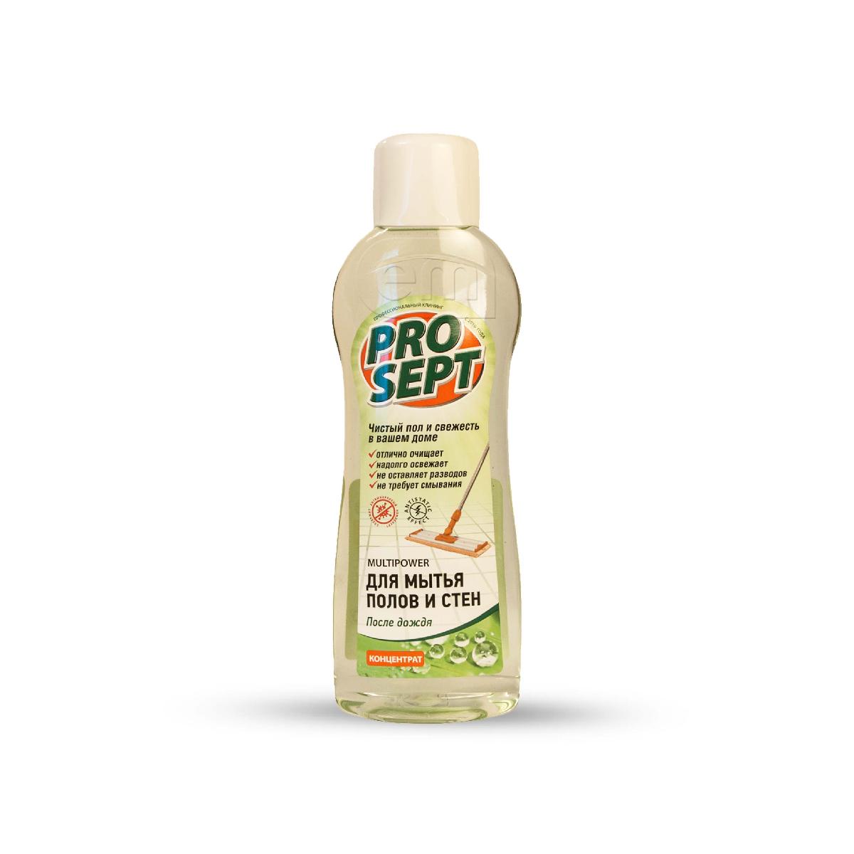 Чистящее для полов и стен Prosept Multipower "После дождя" Ph11 концентрат 0,8л (283-08) (12)