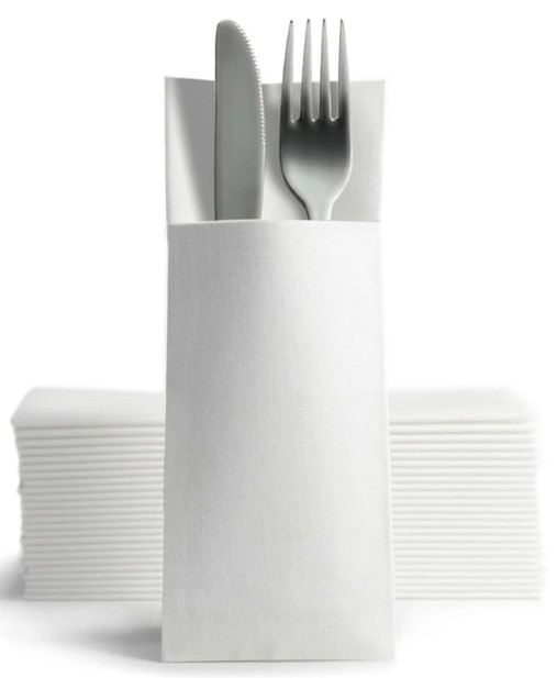 Конверты премиум 32*40см Airlaid (Duni) белый 50шт 58201 (25)