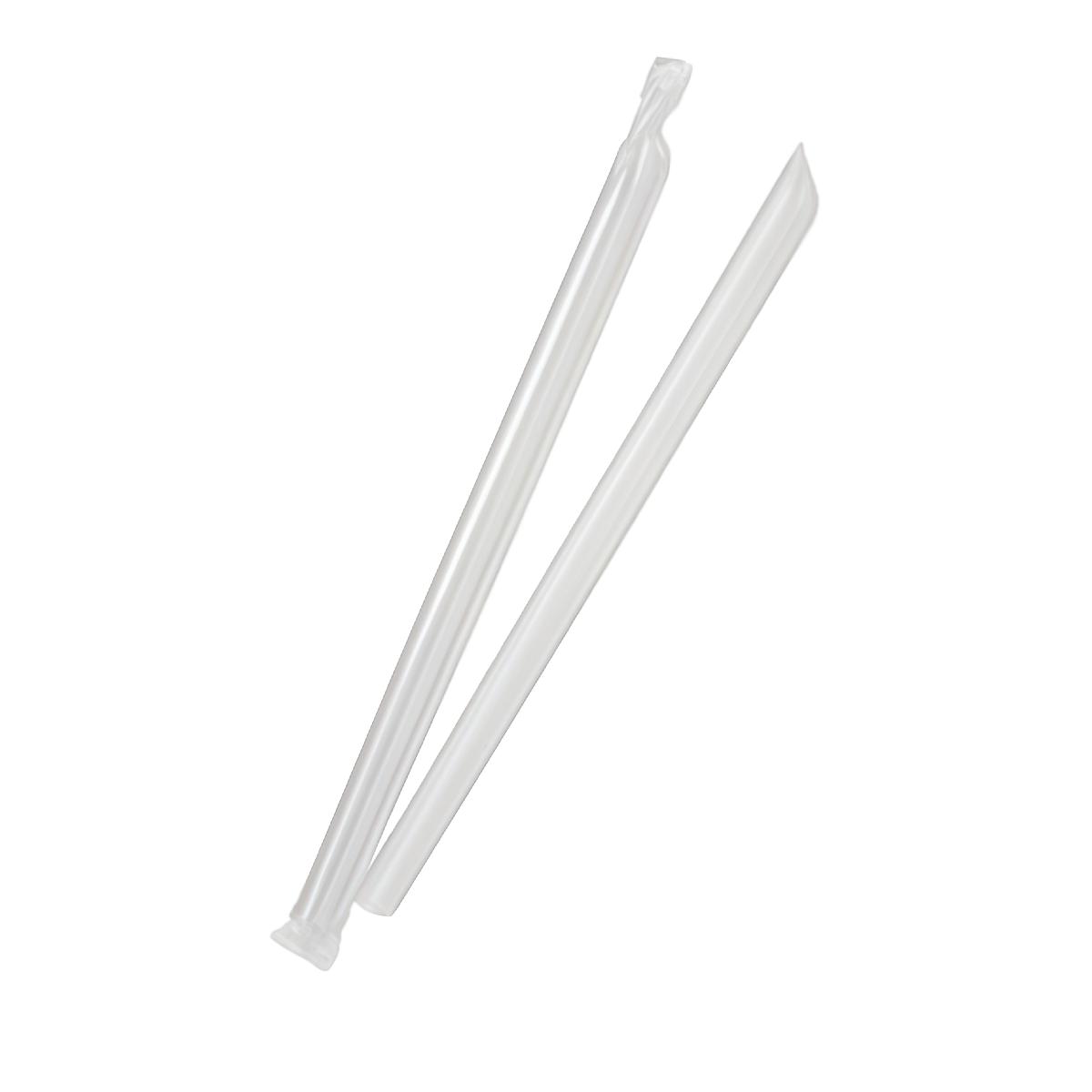 Трубочки без изгиба в инд. ПП уп. d=12 L=240мм скош. край прозрачные Bubble Tea 250шт (8)