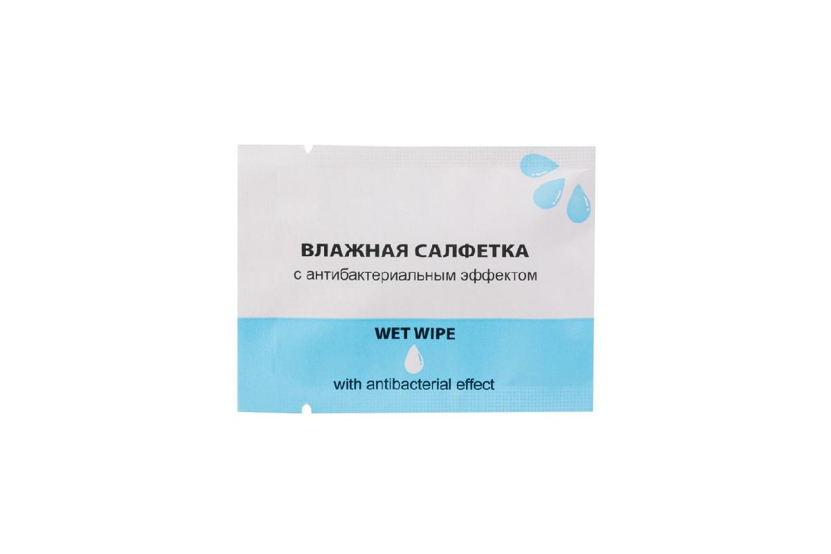 Влажная салфетка в инд. уп. с антибакт. эффектом Хлоргексидин голубая (1000)