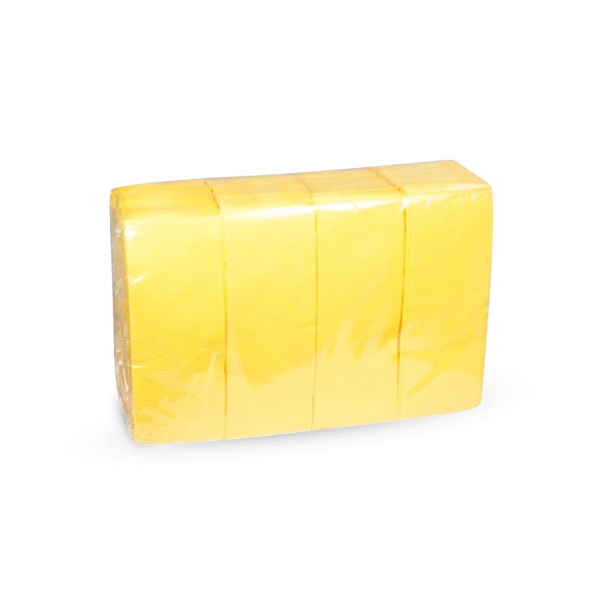 Салфетки бумажные 2-слойные 24×24см 250шт желтые "BigPack" (18)