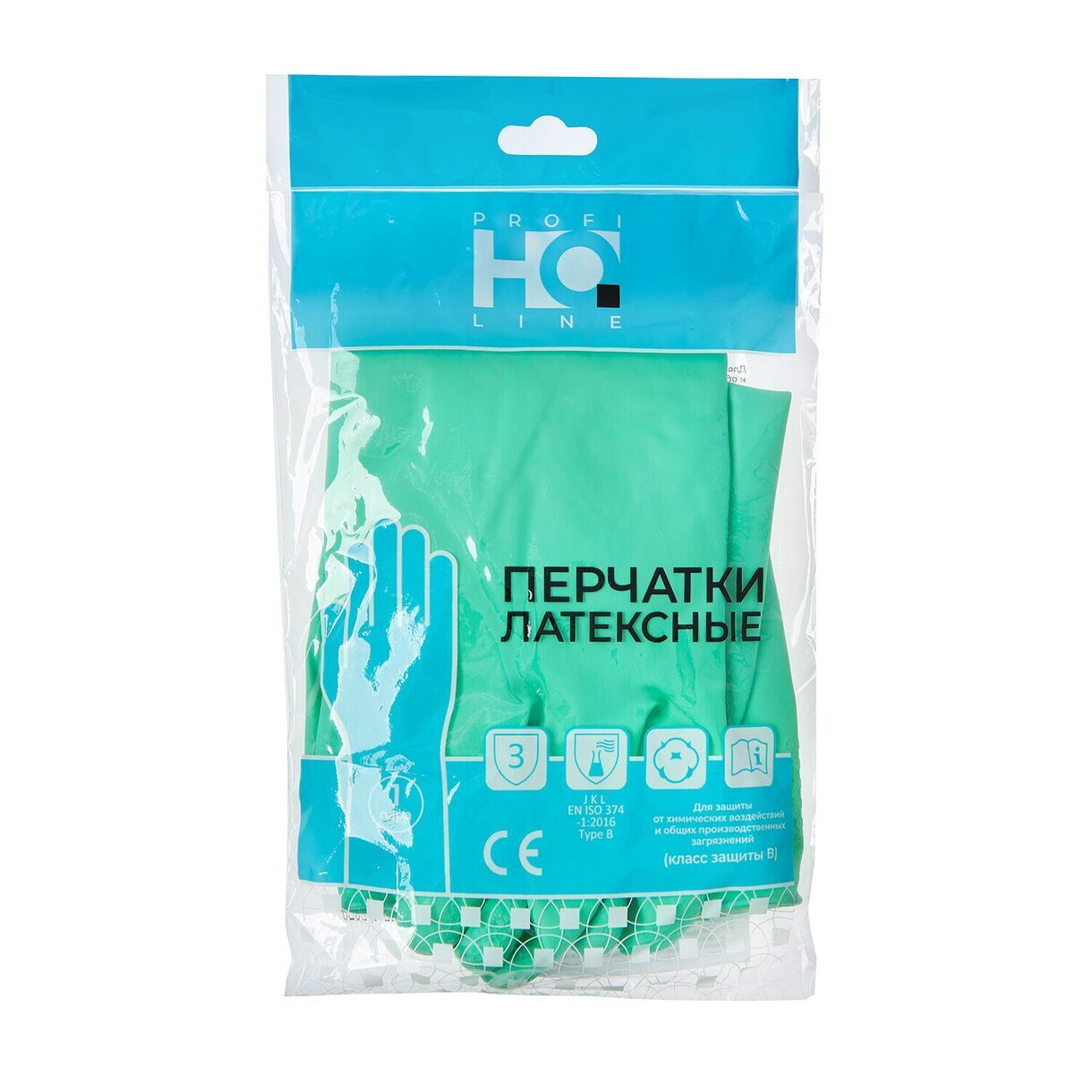 Перчатки латексные ЗЕЛЕНЫЕ размер L HQ Profiline (50) 73586