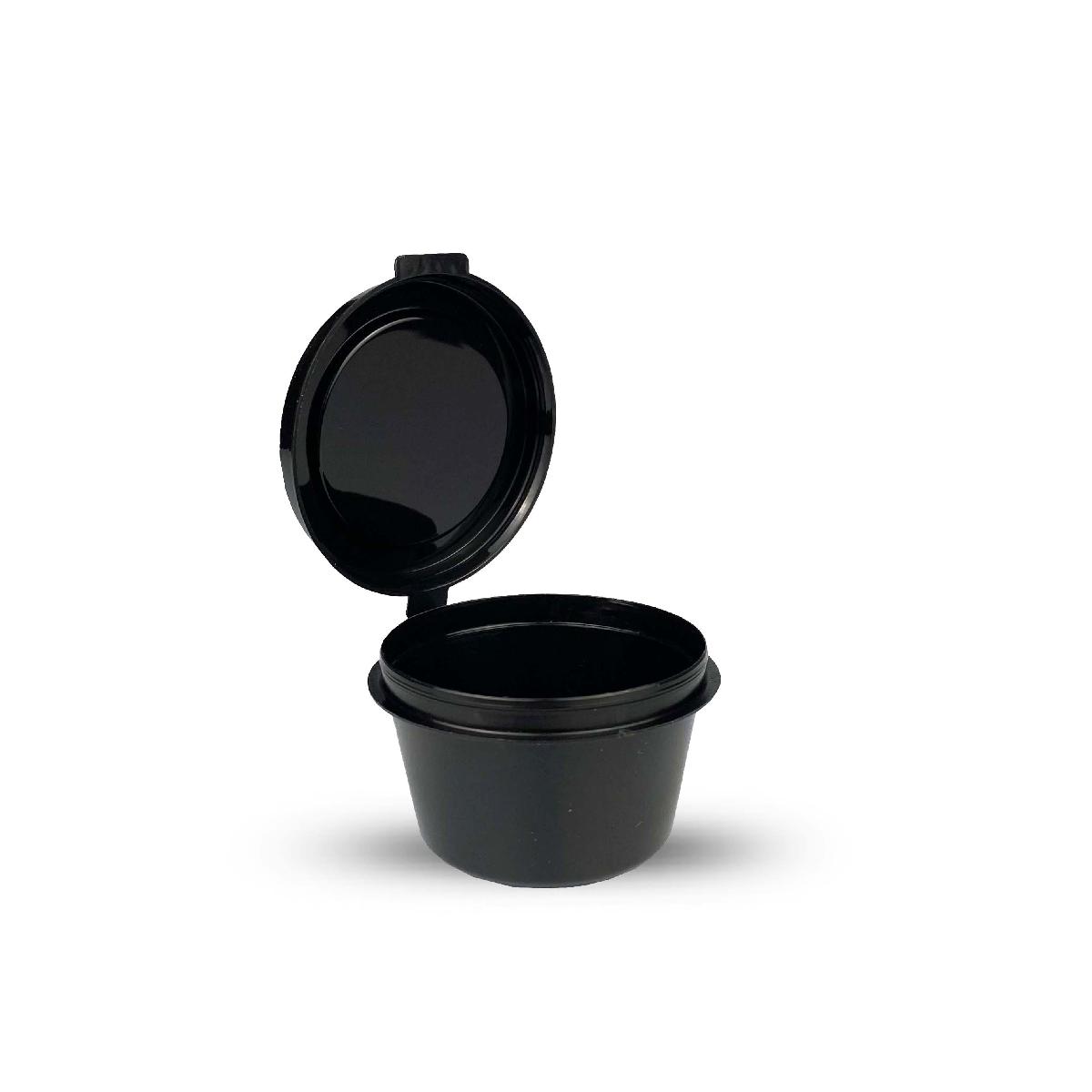 Соусник с крышкой 30мл черный Полимерпласт\box4food PP (80/1920)