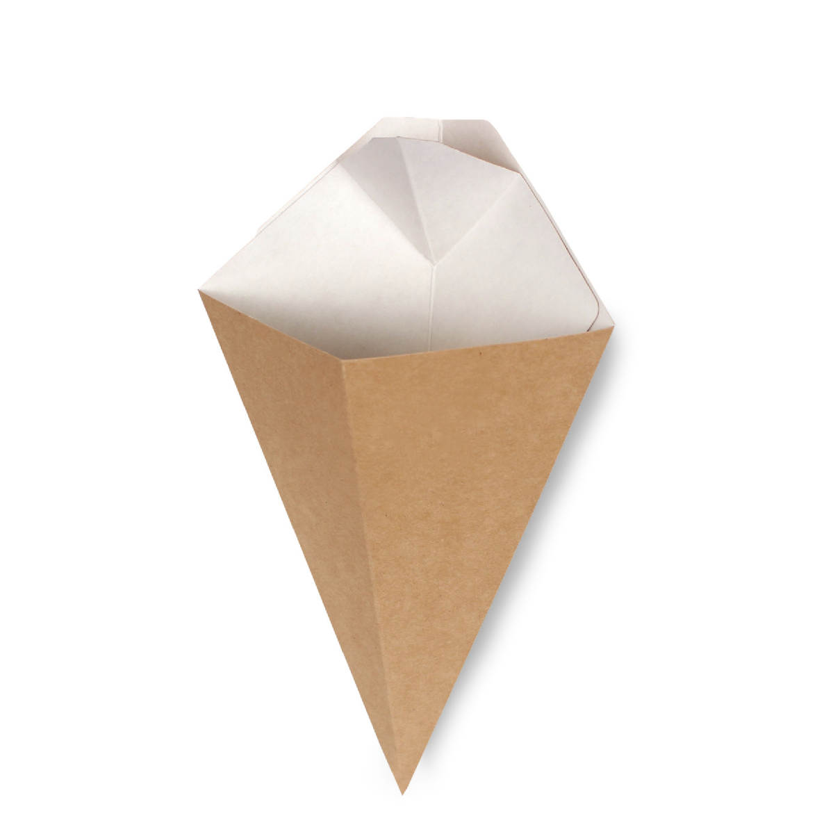 Контейнер картонный CONE L конус для картошки фри крафт OSQ (40/640)