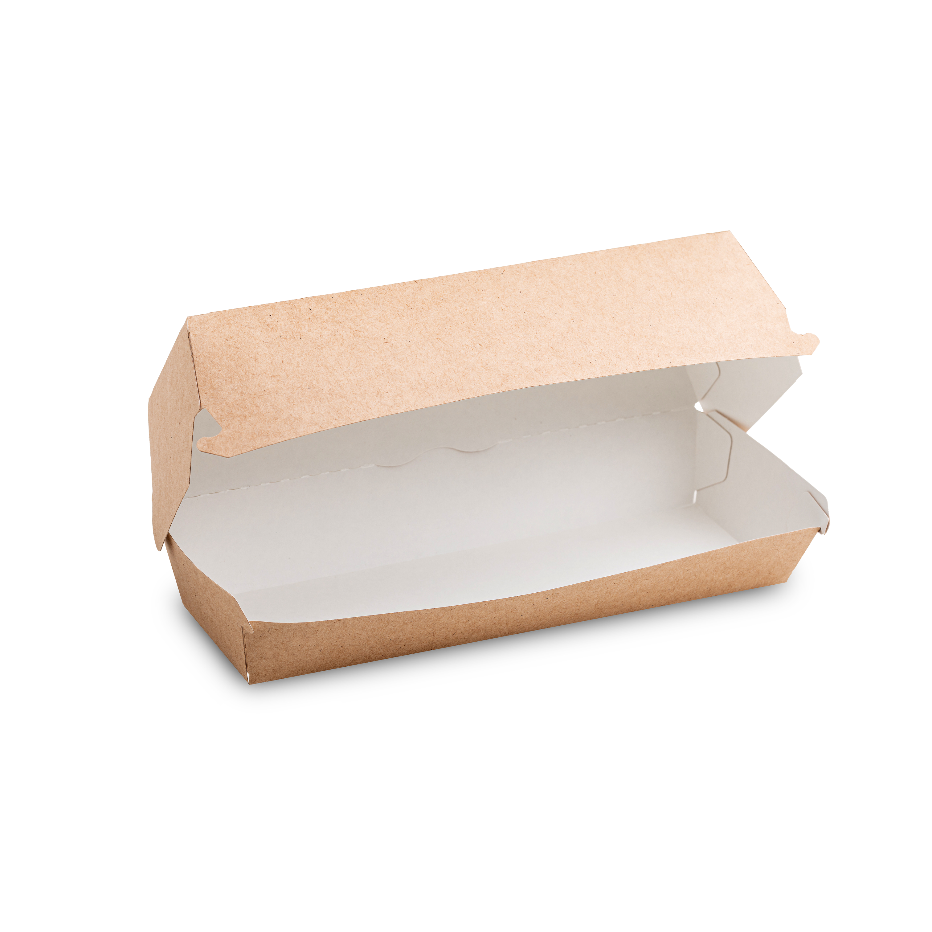 Контейнер картонный с крышкой для хот-дога OSQ HD Box 215*75*80мм (50/400)