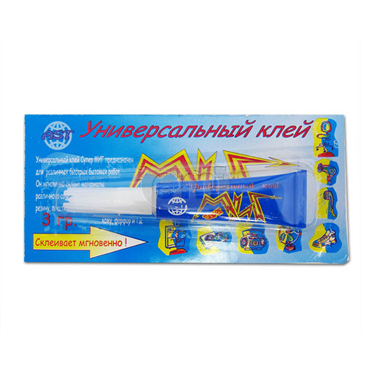 Супер-клей "Эконом" 3г на блистере (12)