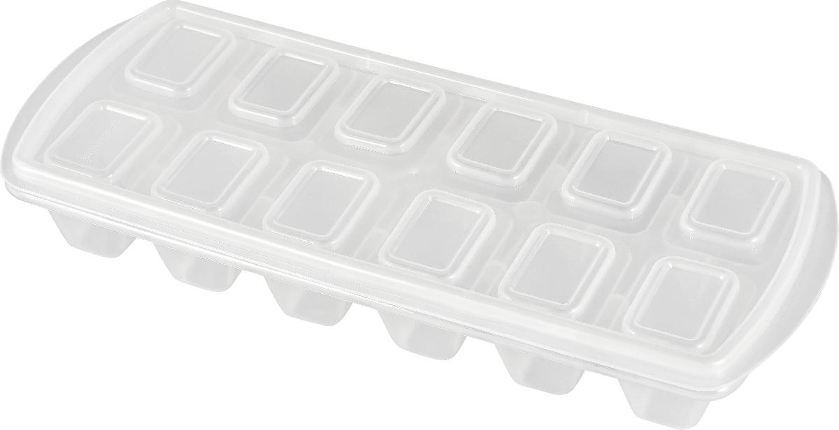 Форма для льда с крышкой 12 ячеек пластик Plast Team