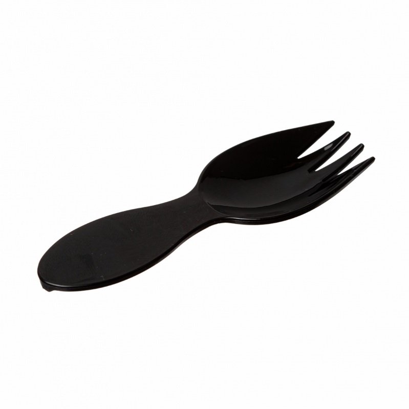 Вилка пластиковая черная Комус 80мм (500)