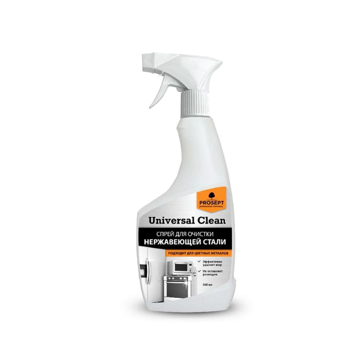 Ср-во для нержавеющей стали и цветных металлов Prosept Universal Clean Ph10 0,5л (269-05) (12)