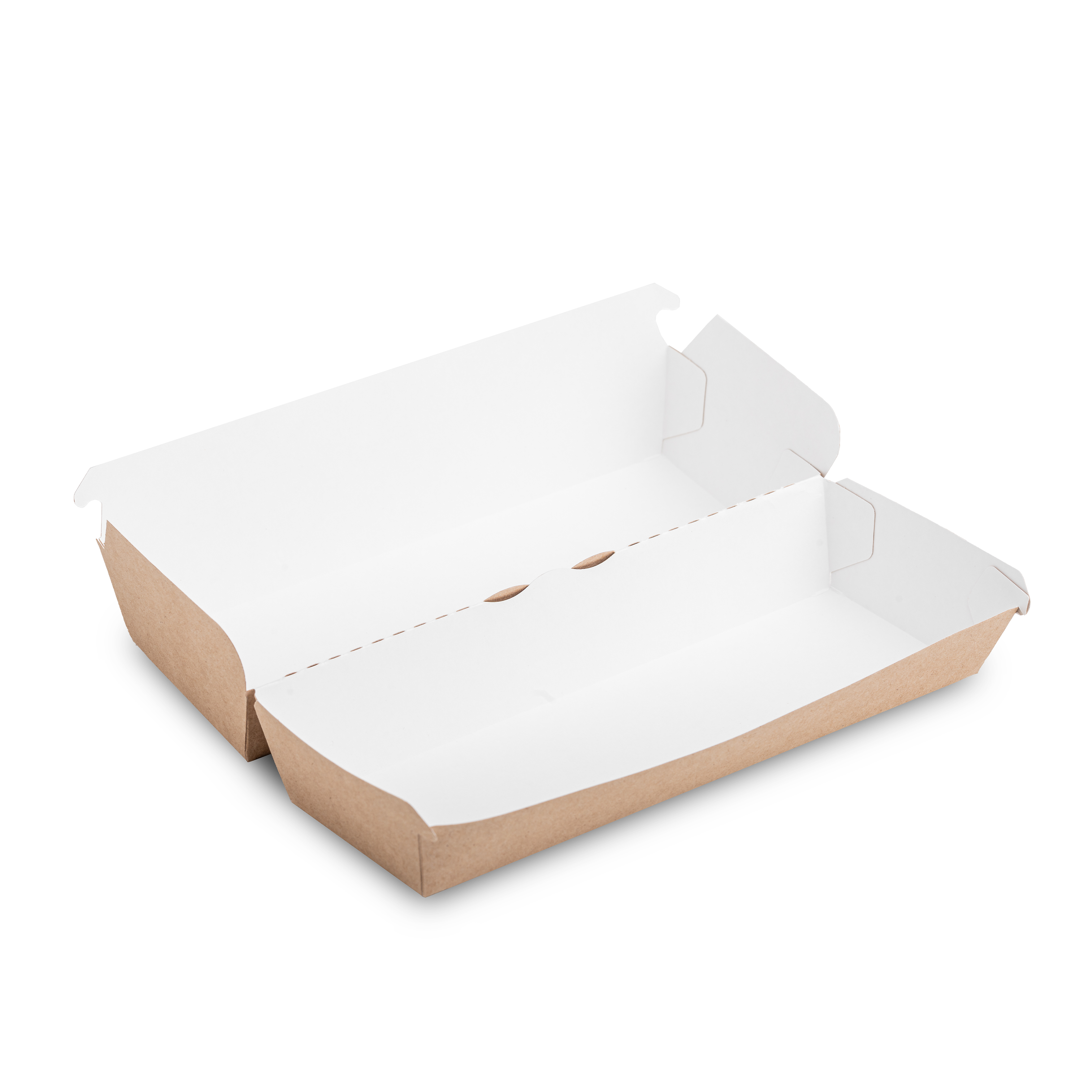 Контейнер картонный с крышкой  для хот-дога OSQ HD Box 215*75*80мм (50/400)