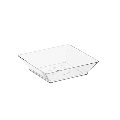 Форма фуршетная Лоток Малая тарелка 45 мл прозрачная65*65*10мм 5012П (25/750)