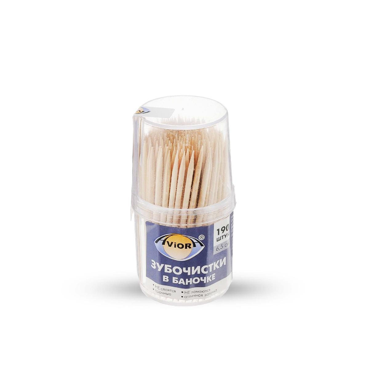 Зубочистки в пластиковой банке 6см×2мм 100шт (480)