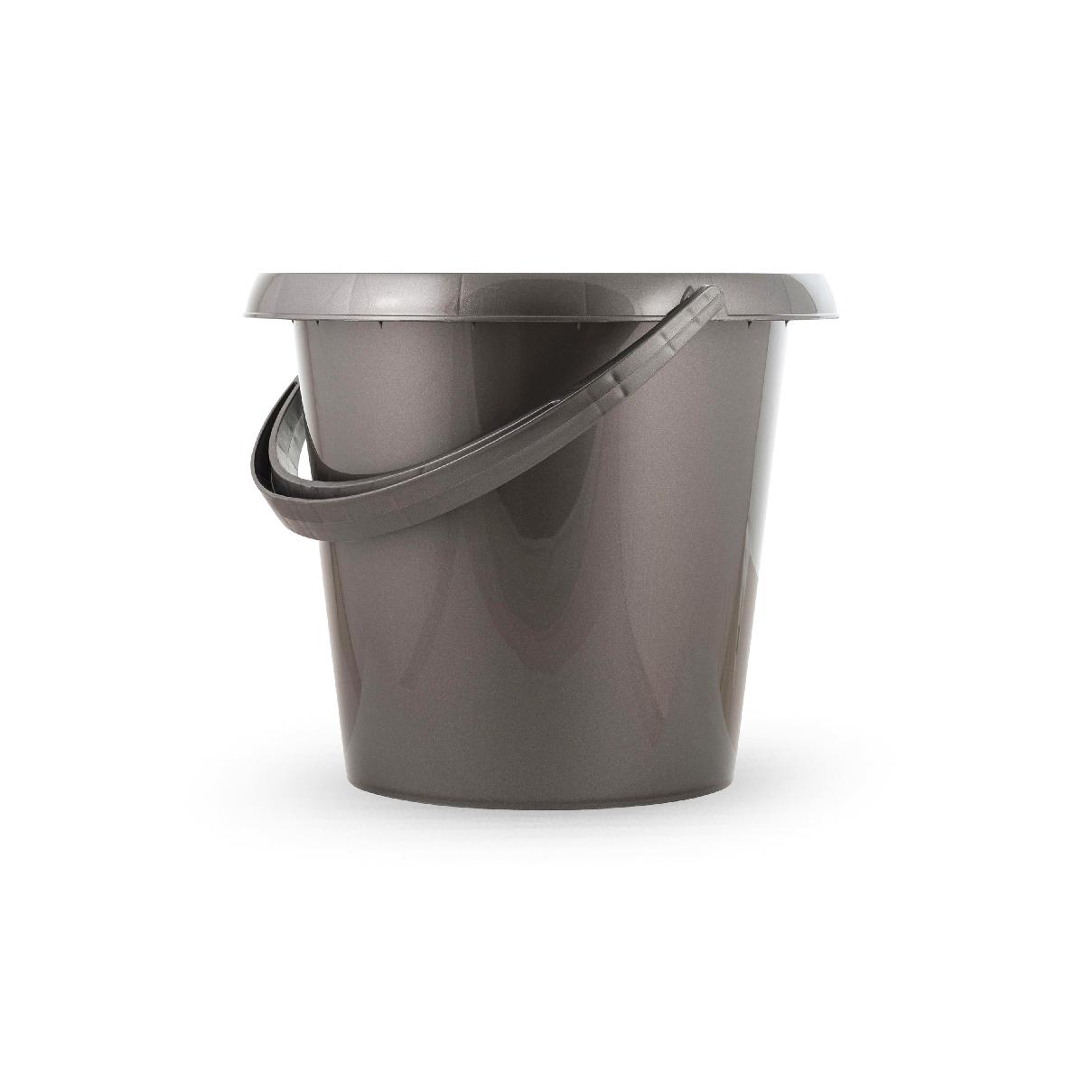 Ведро 12л антрацит (серое) 320*300*300мм Rock'n'Roll (10)